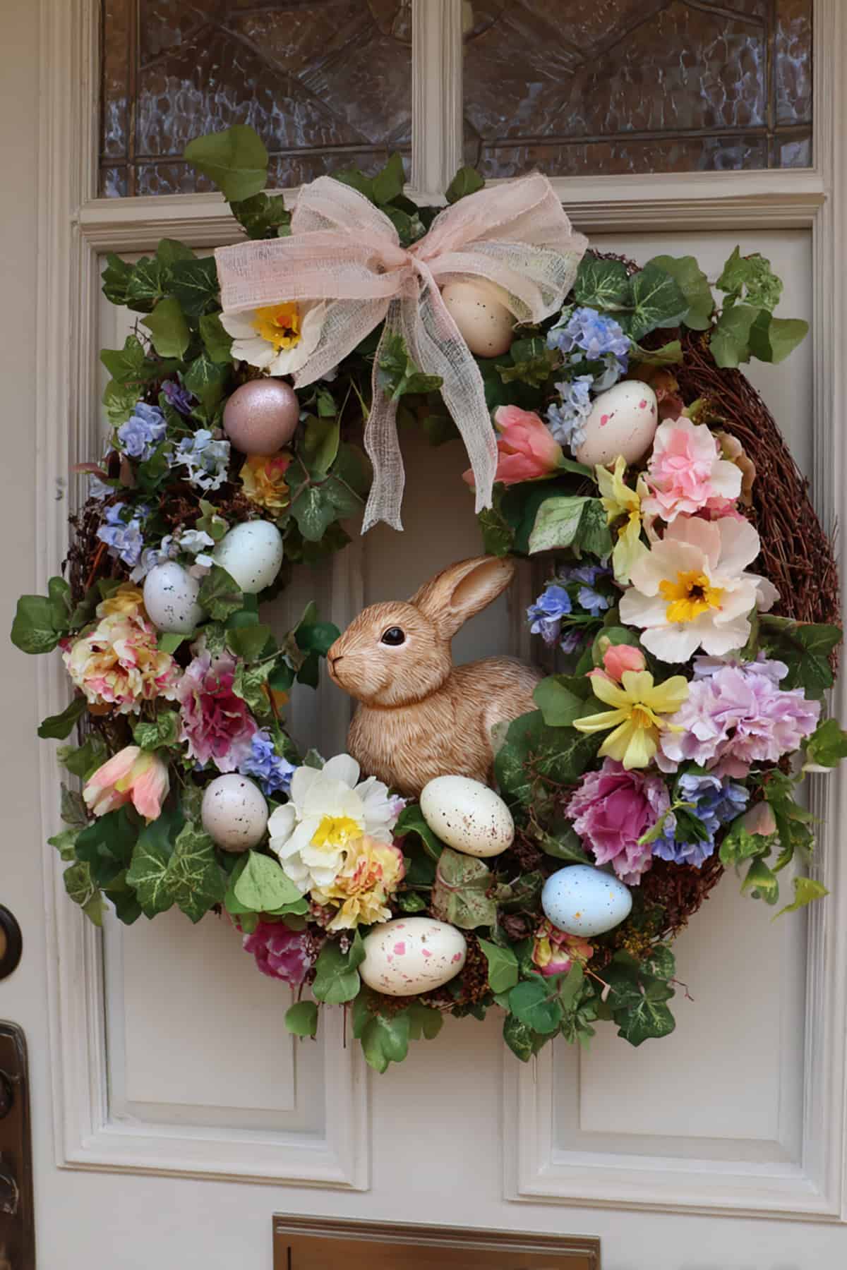 Spring Bunny Door Wreath