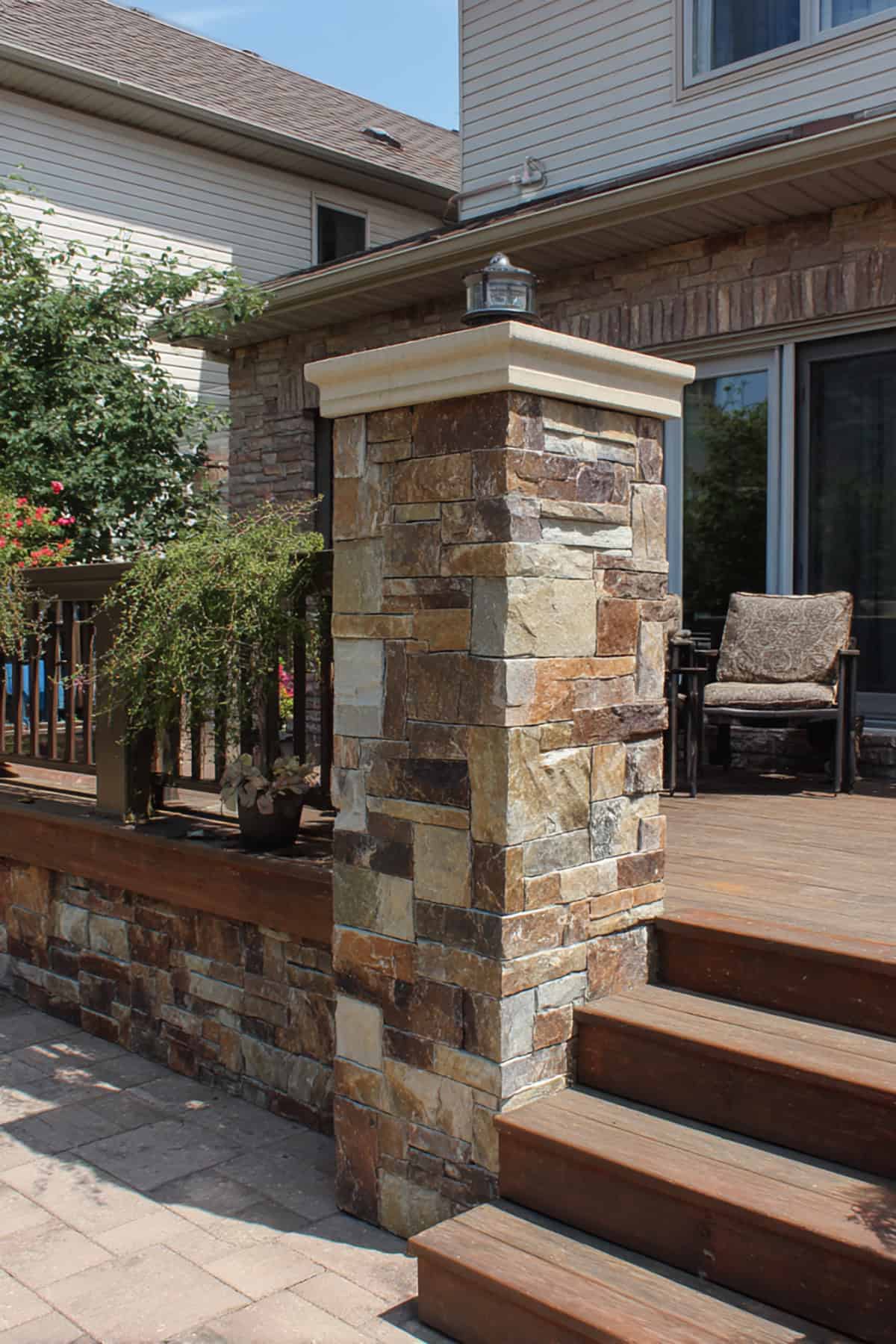 Stone Column Section Deck Skirting