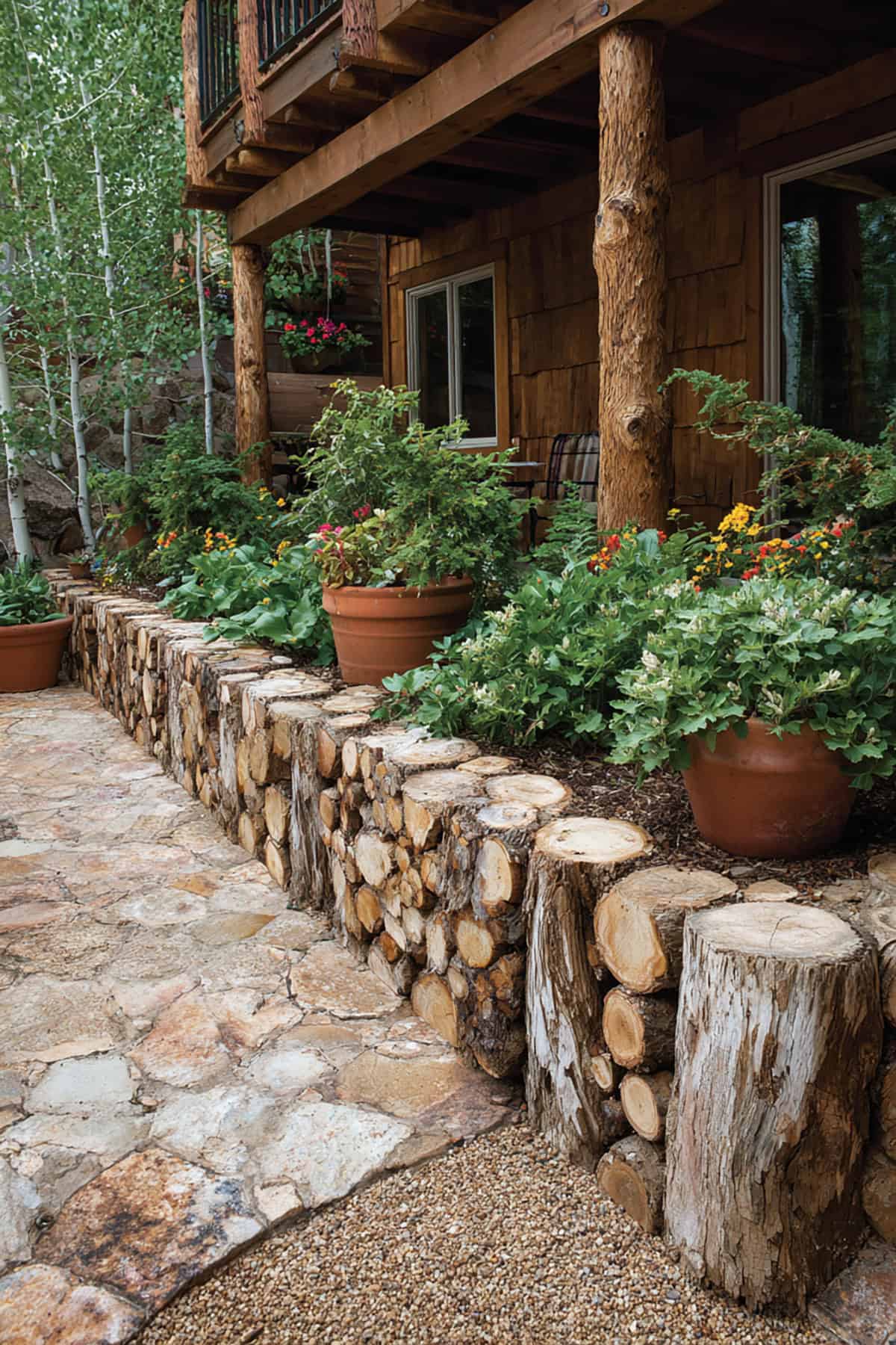 Vertical Log Slice Skirting