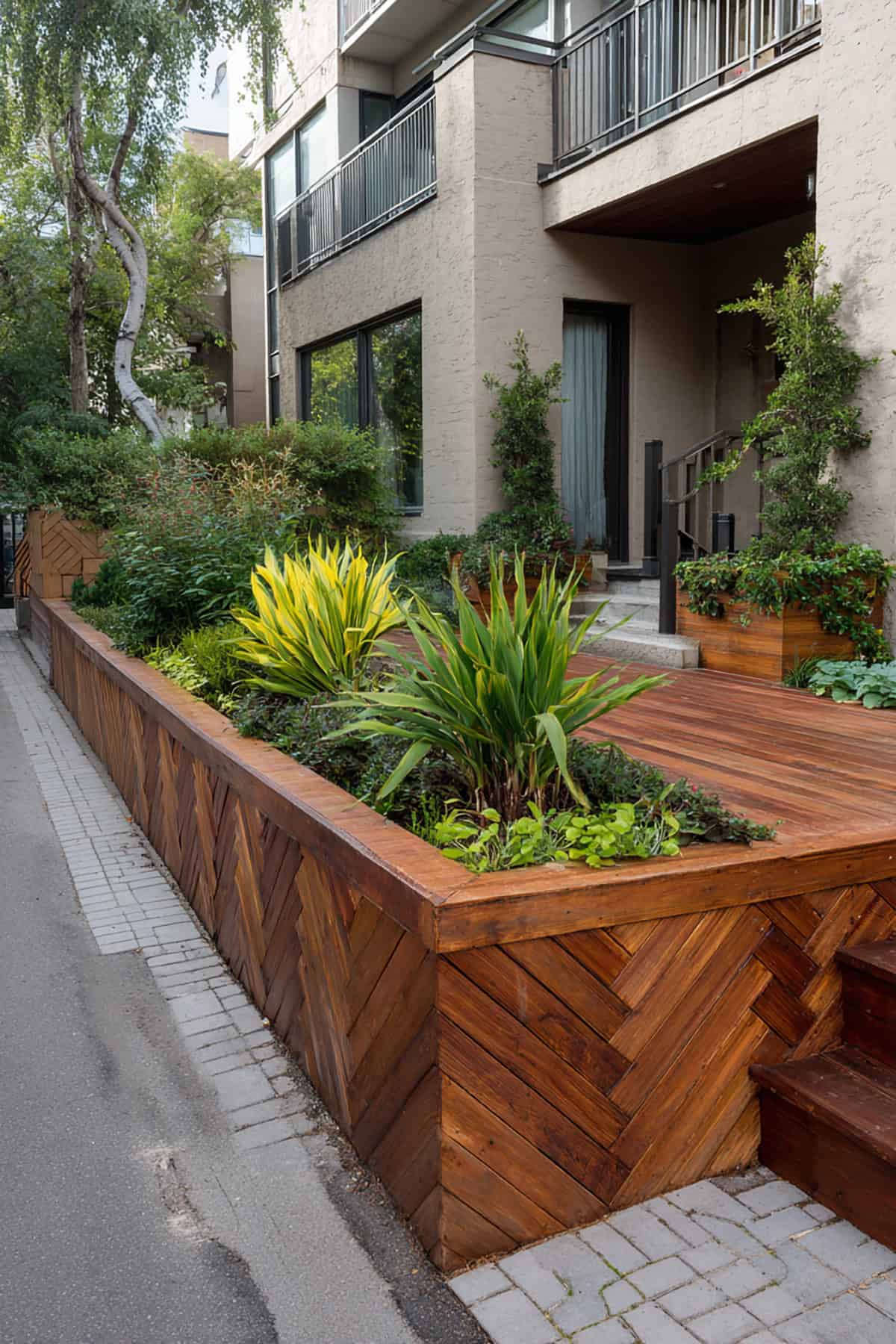Wood Chevron Pattern Skirting