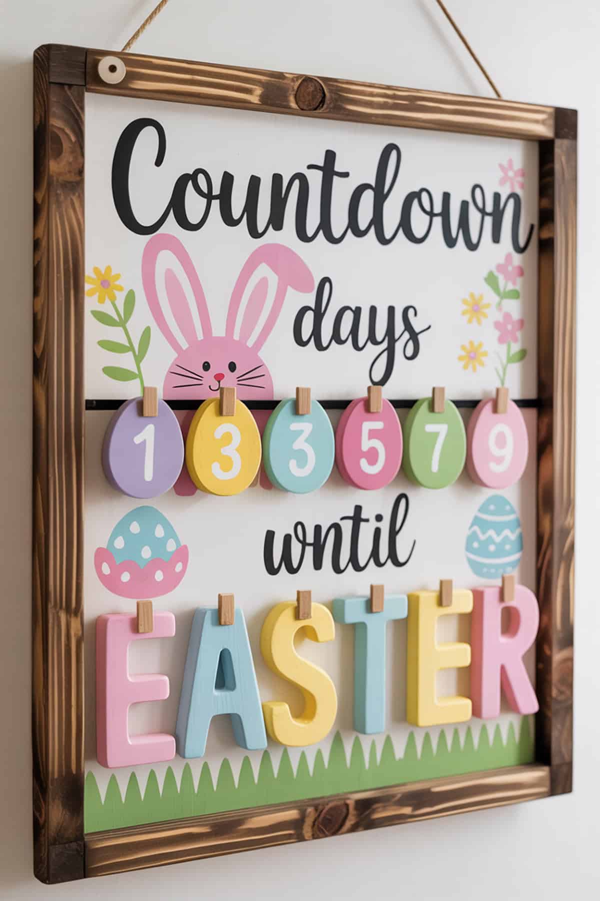 Wooden Easter Countdown Sign
