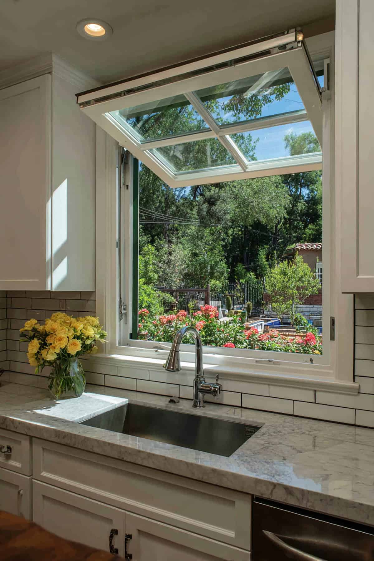 Awning Window Hinged at the Top for Airflow