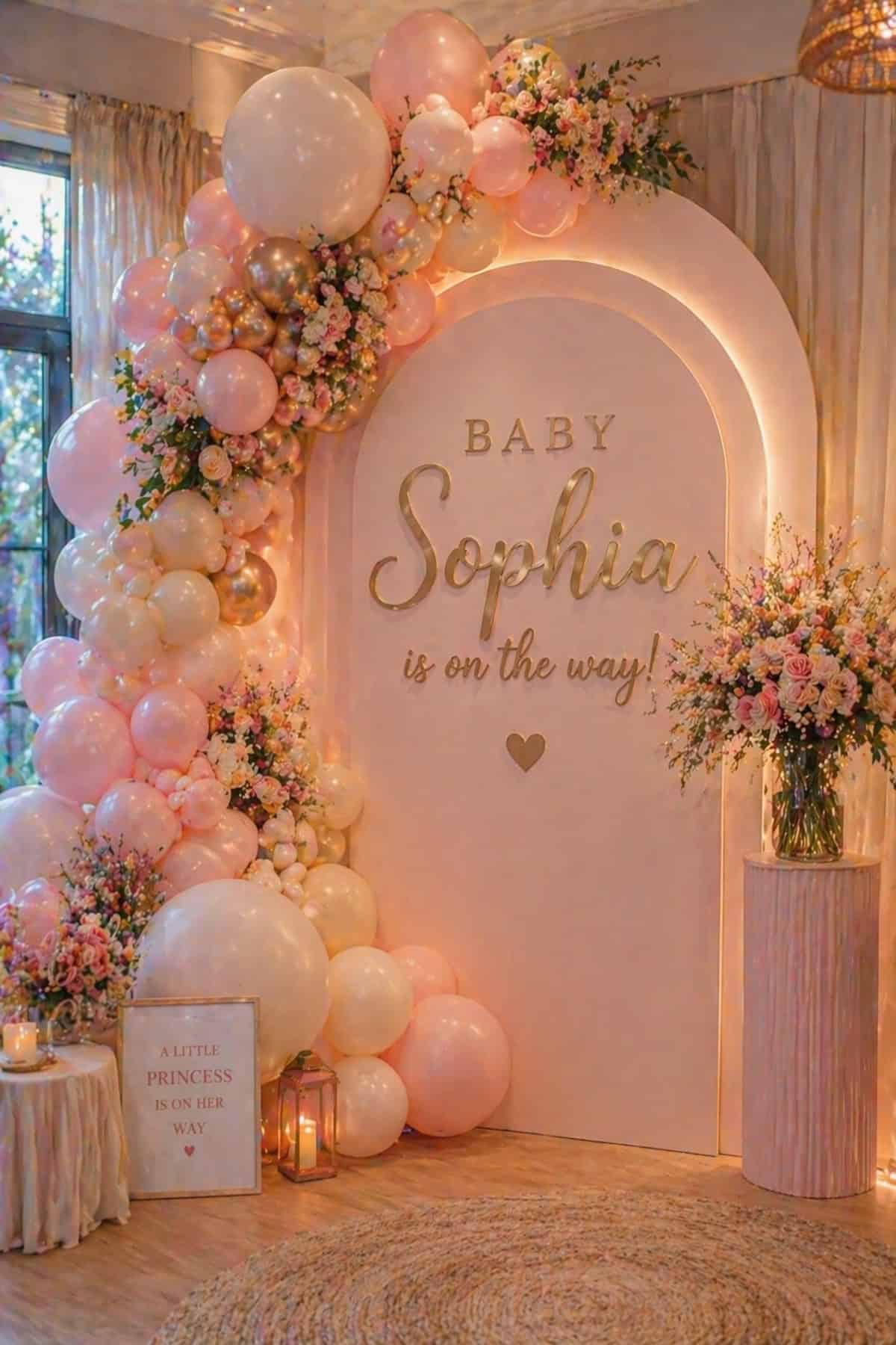 Baby Name Reveal Wall