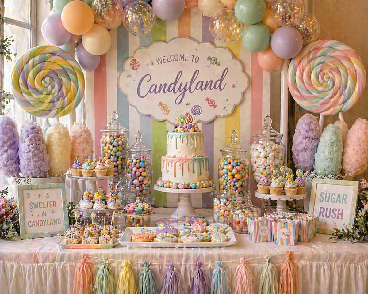 Candyland Pink Dessert Table