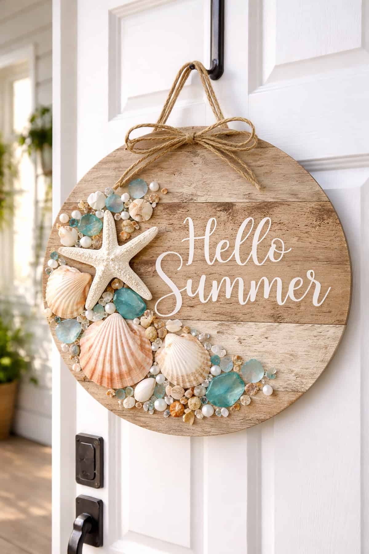 Coastal Shell Cluster Door Hanger