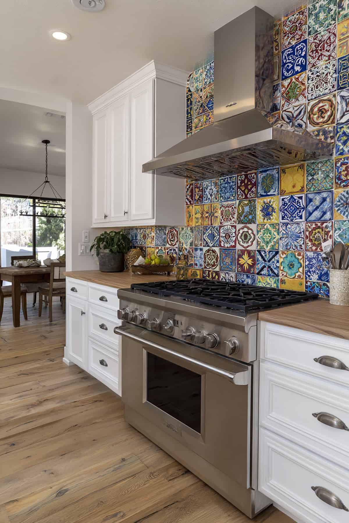 Decorative Talavera Patchwork Backsplash