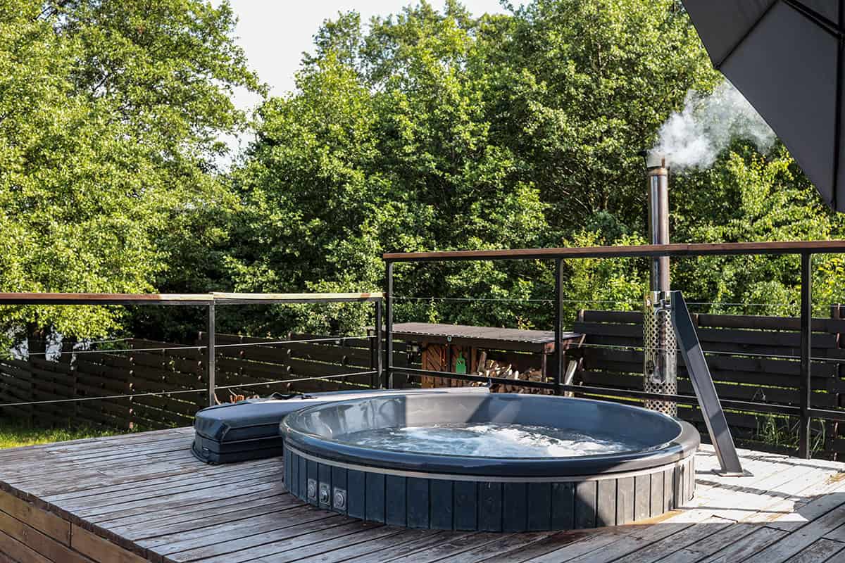 Elevated Deck Hot Tub with Open Views