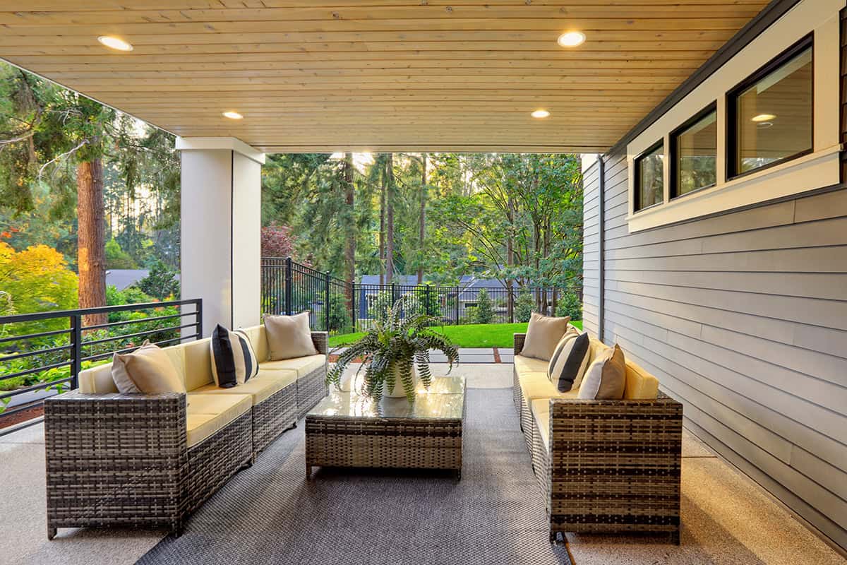 Facing Sofa Back Porch Seating Arrangement