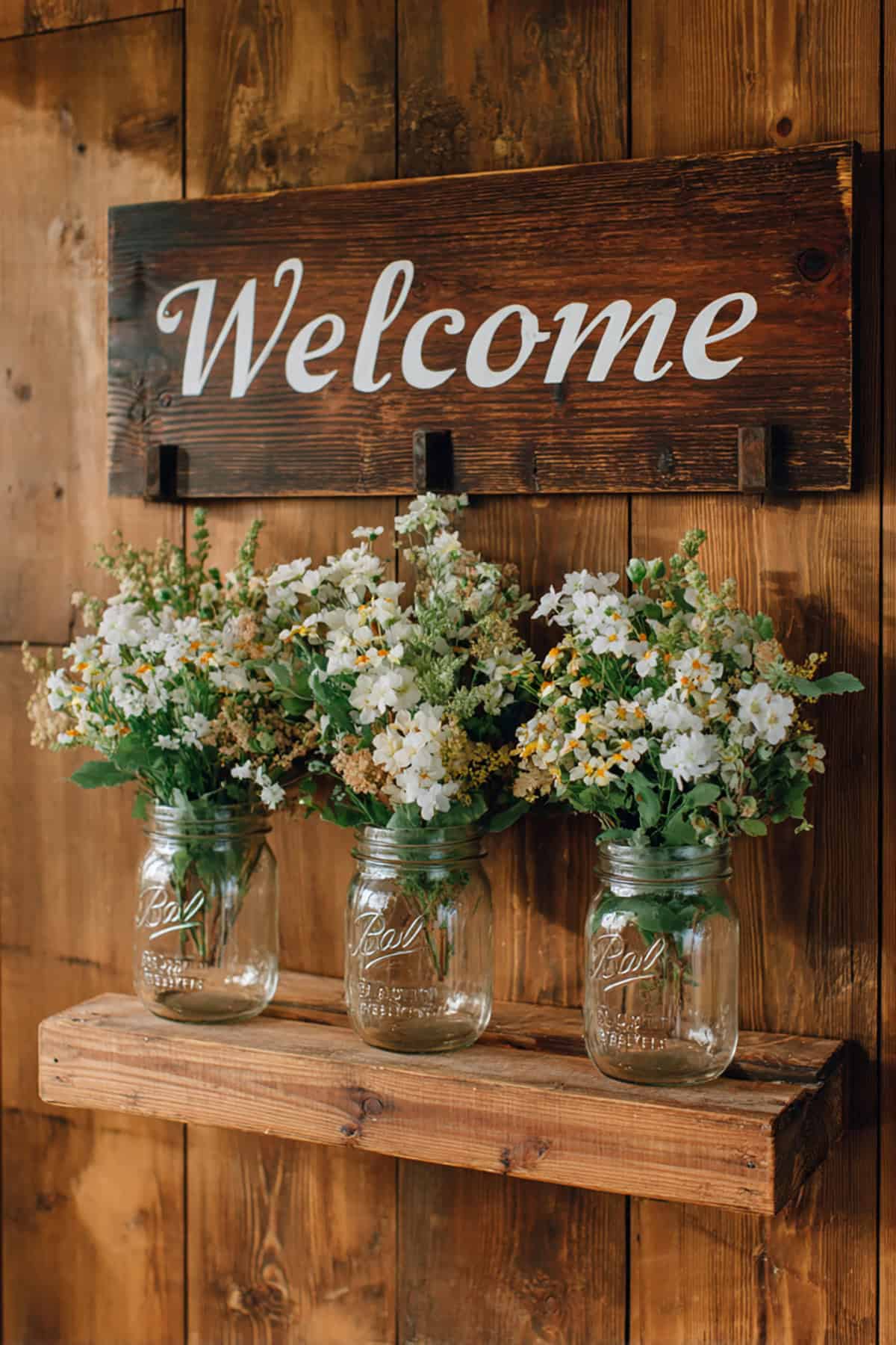 Farmhouse Mason Jar Wall Sign Decor