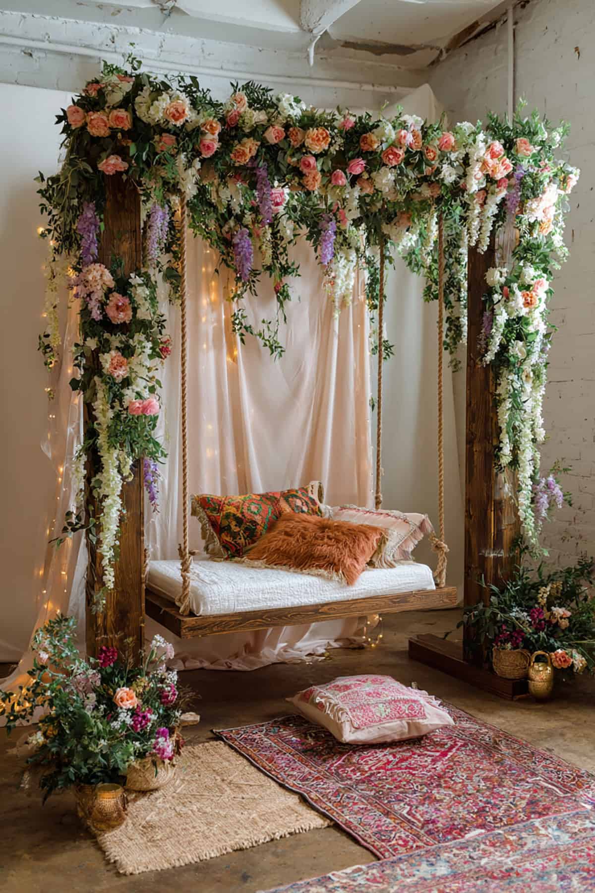 Floral Swing Photo Backdrop