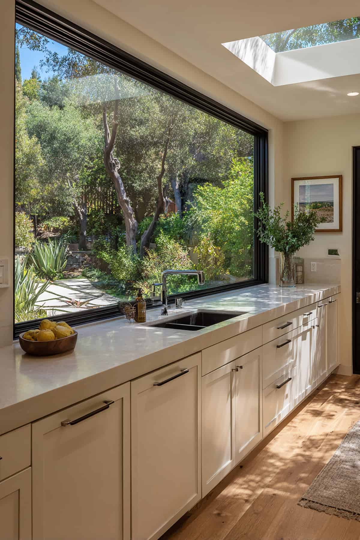 Full Width Picture Window for an Uninterrupted Backyard View