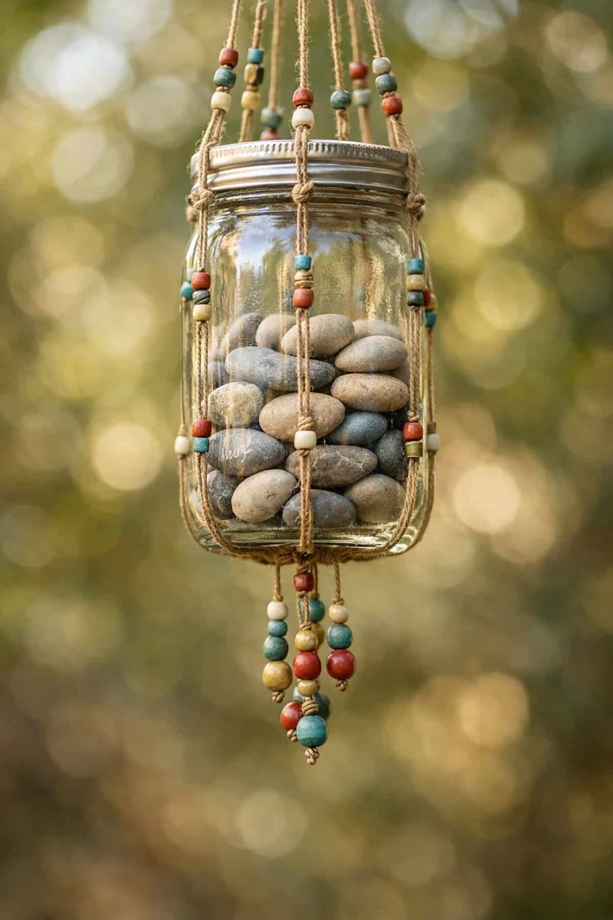 Hanging Mason Jar Wind Chime