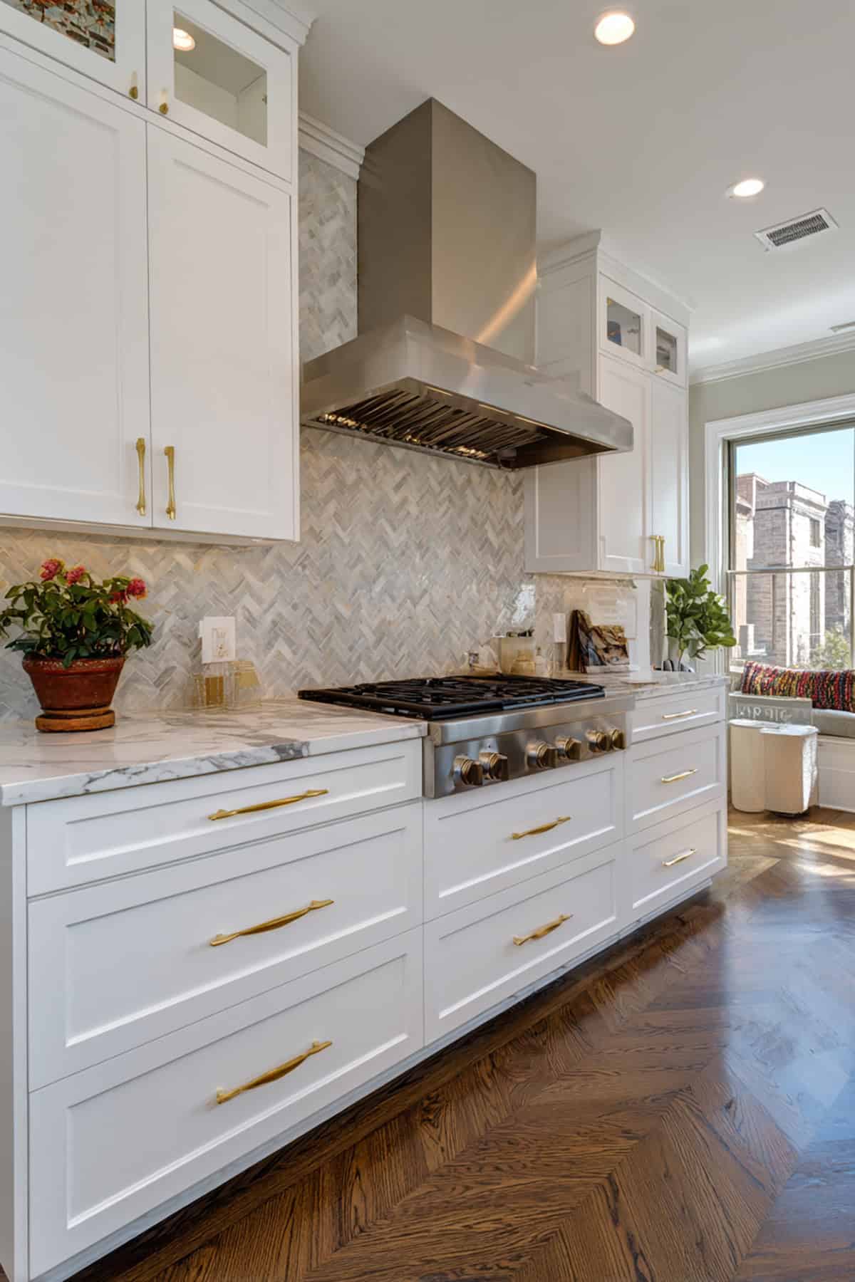 Herringbone Marble Tile