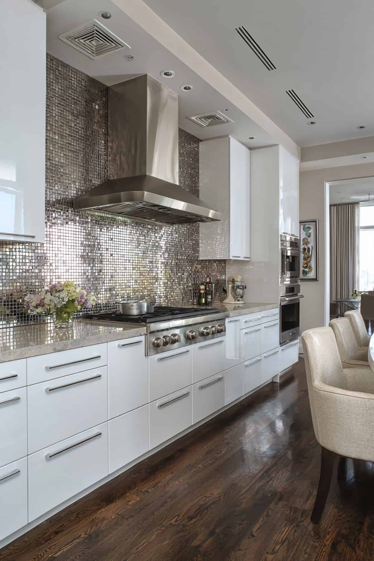 Metallic Stainless Steel Backsplash