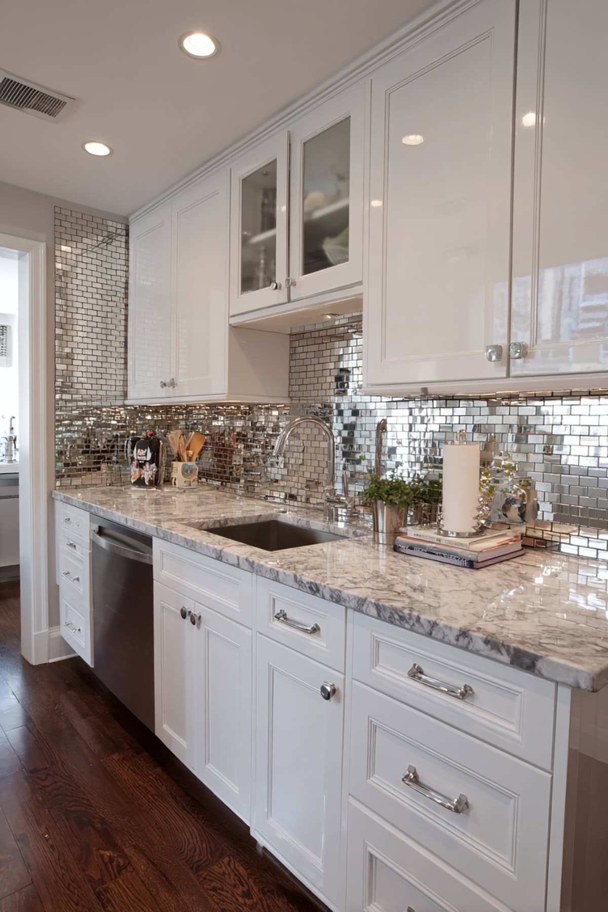 Mirror Tile Backsplash