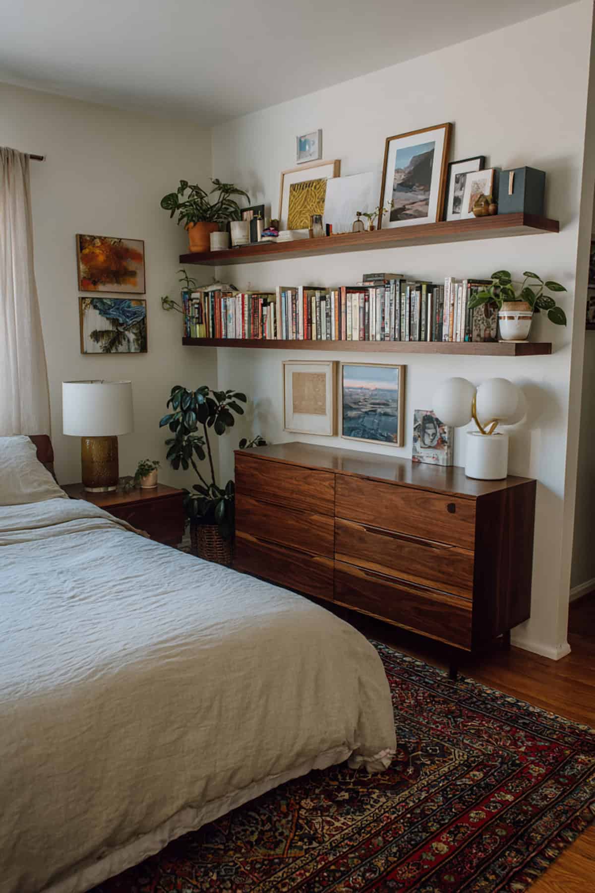 Mounted Picture Ledge With Books