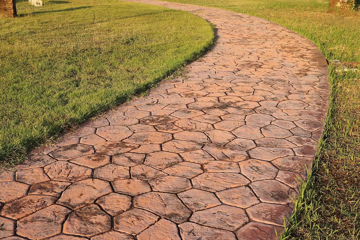 Natural Flagstone Style Stamped Walkway