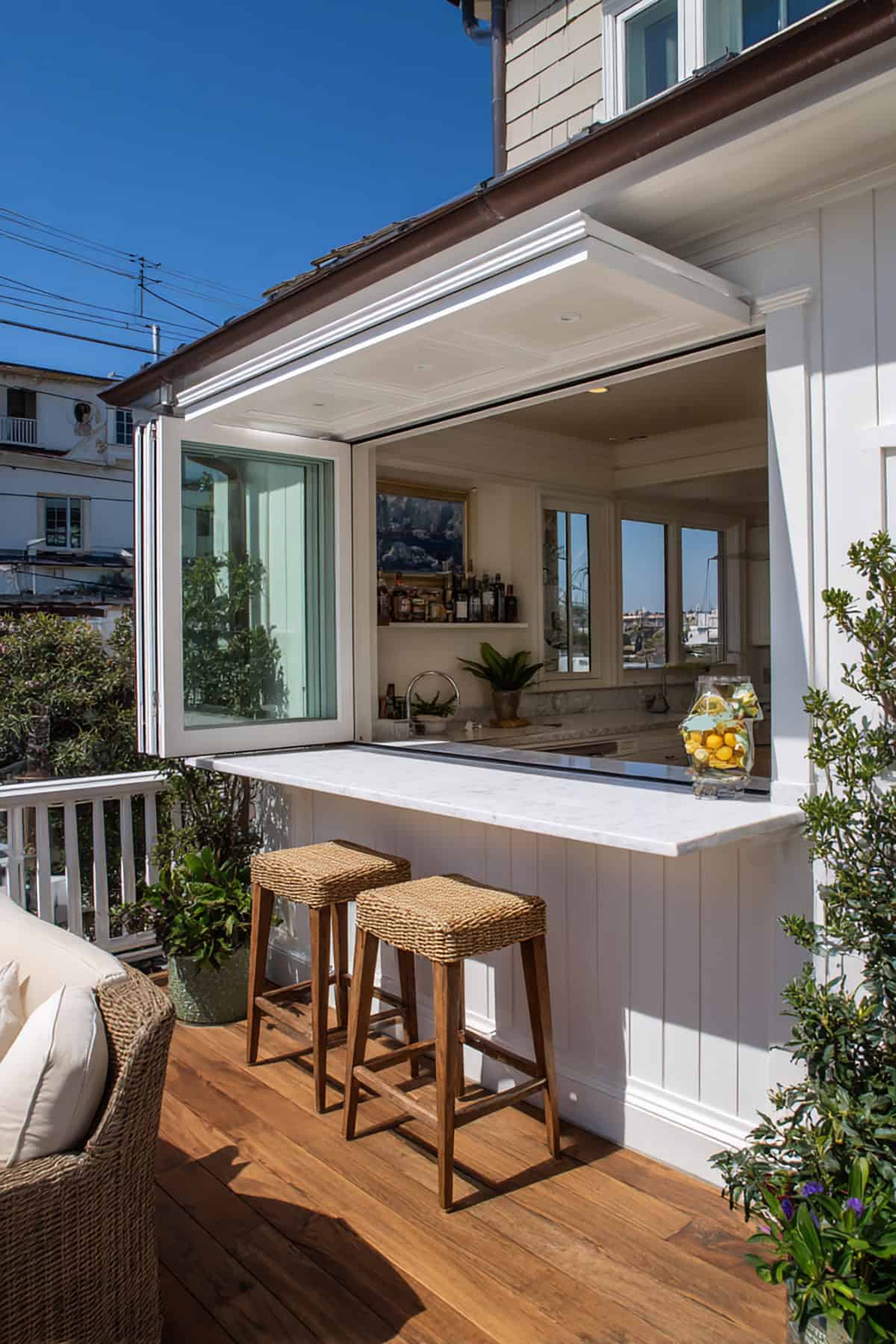 Pass Through Window Opening to Outdoor Bar