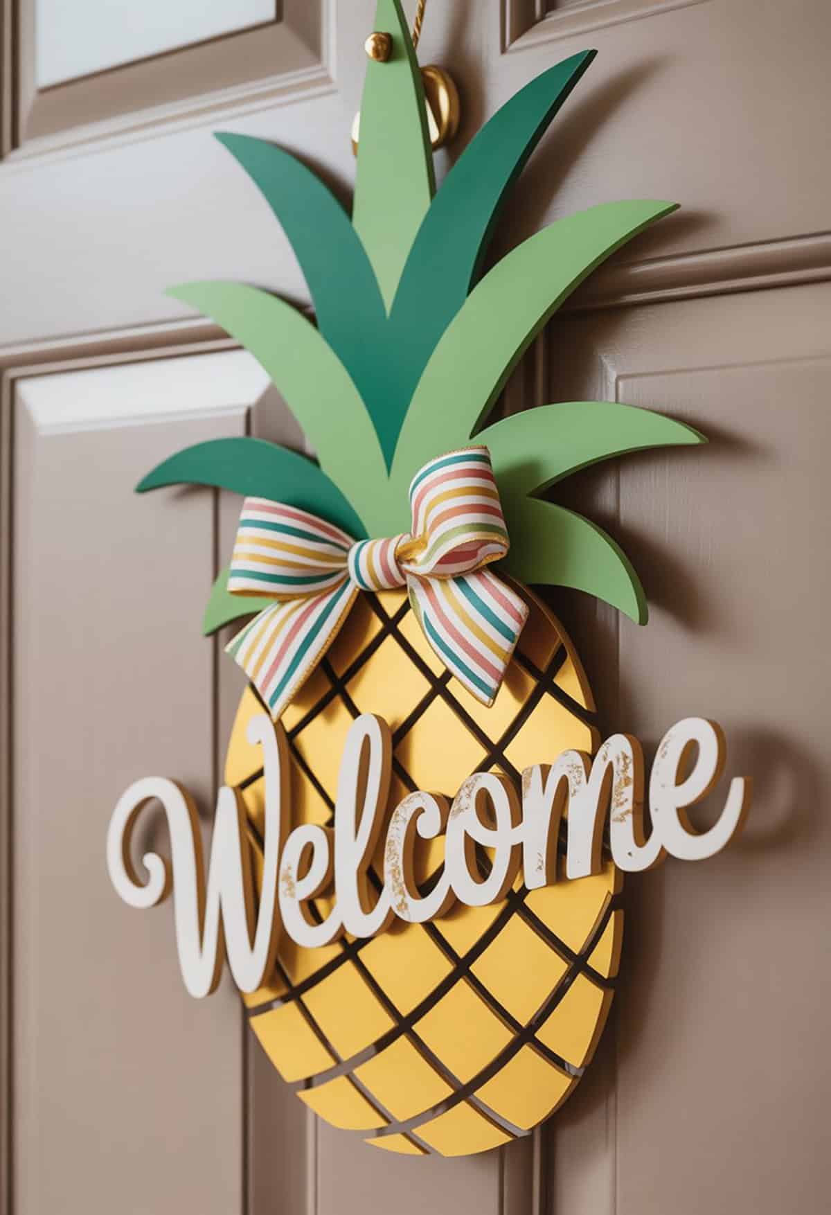 Pineapple Welcome Door Hanger