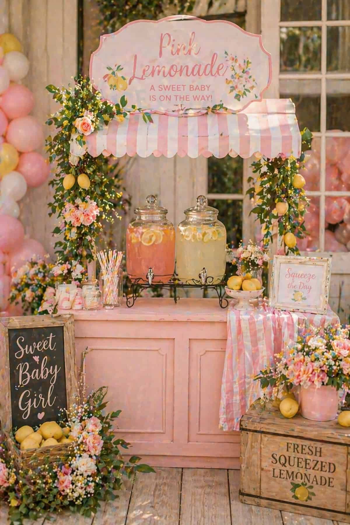 Pink Lemonade Stand Setup