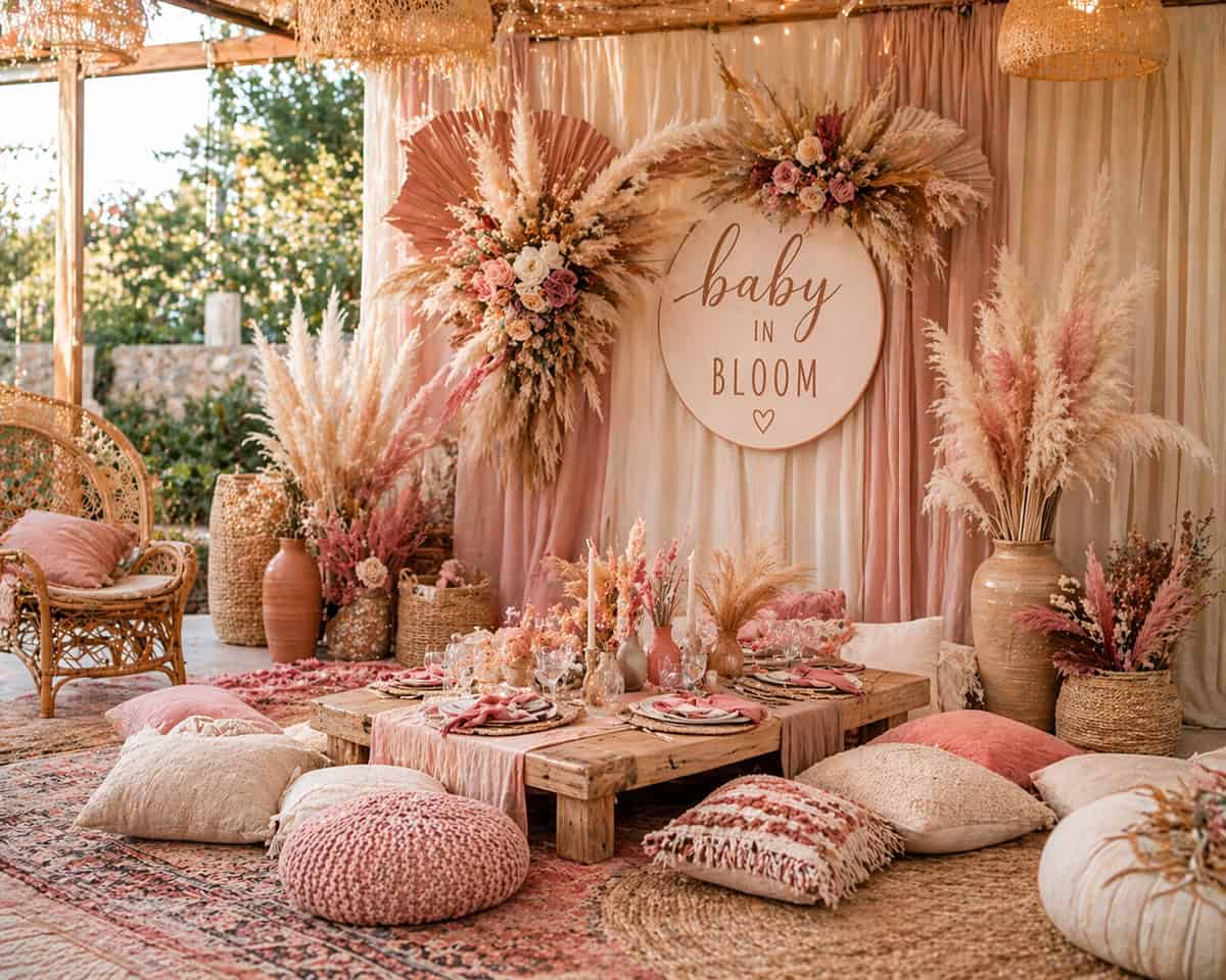 Pink Pampas Boho Lounge