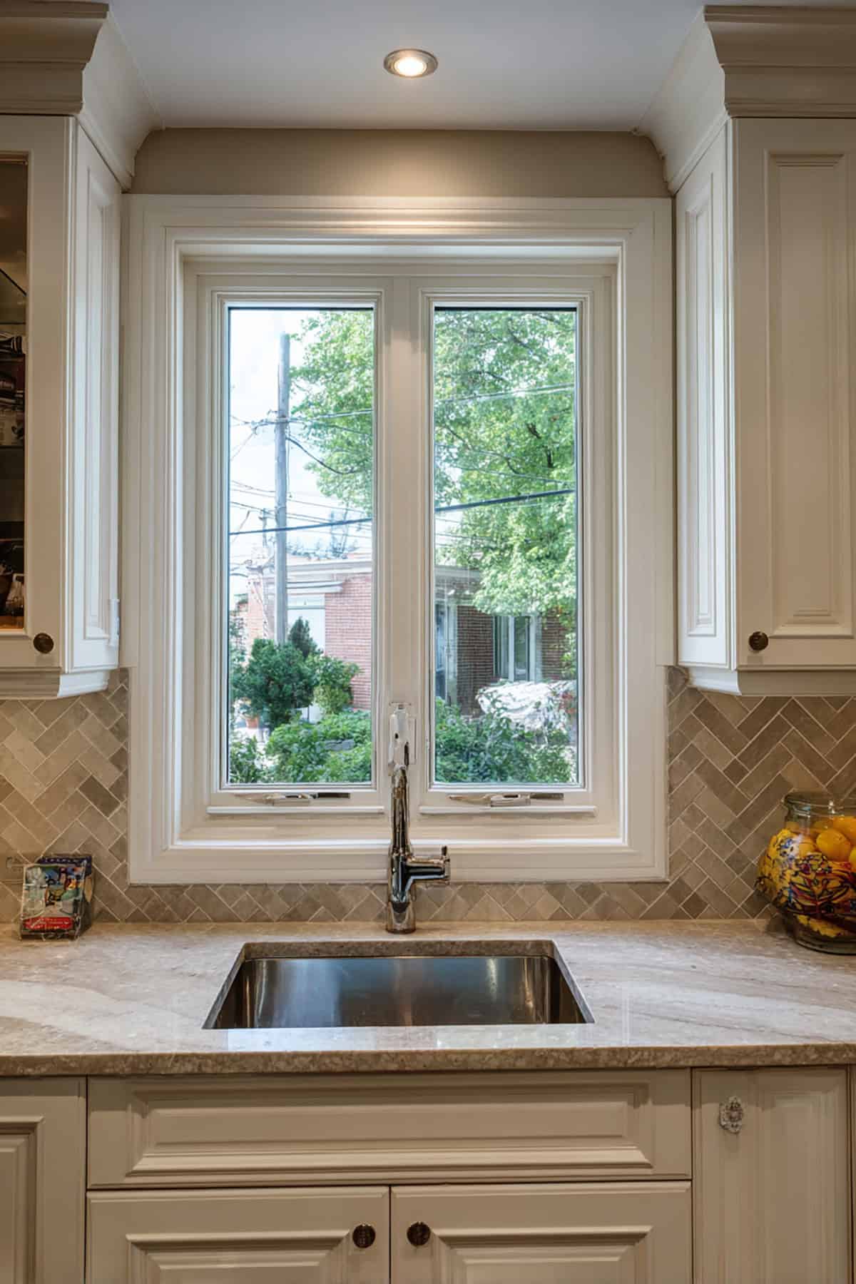 Split Casement Windows Opening Outward from Center