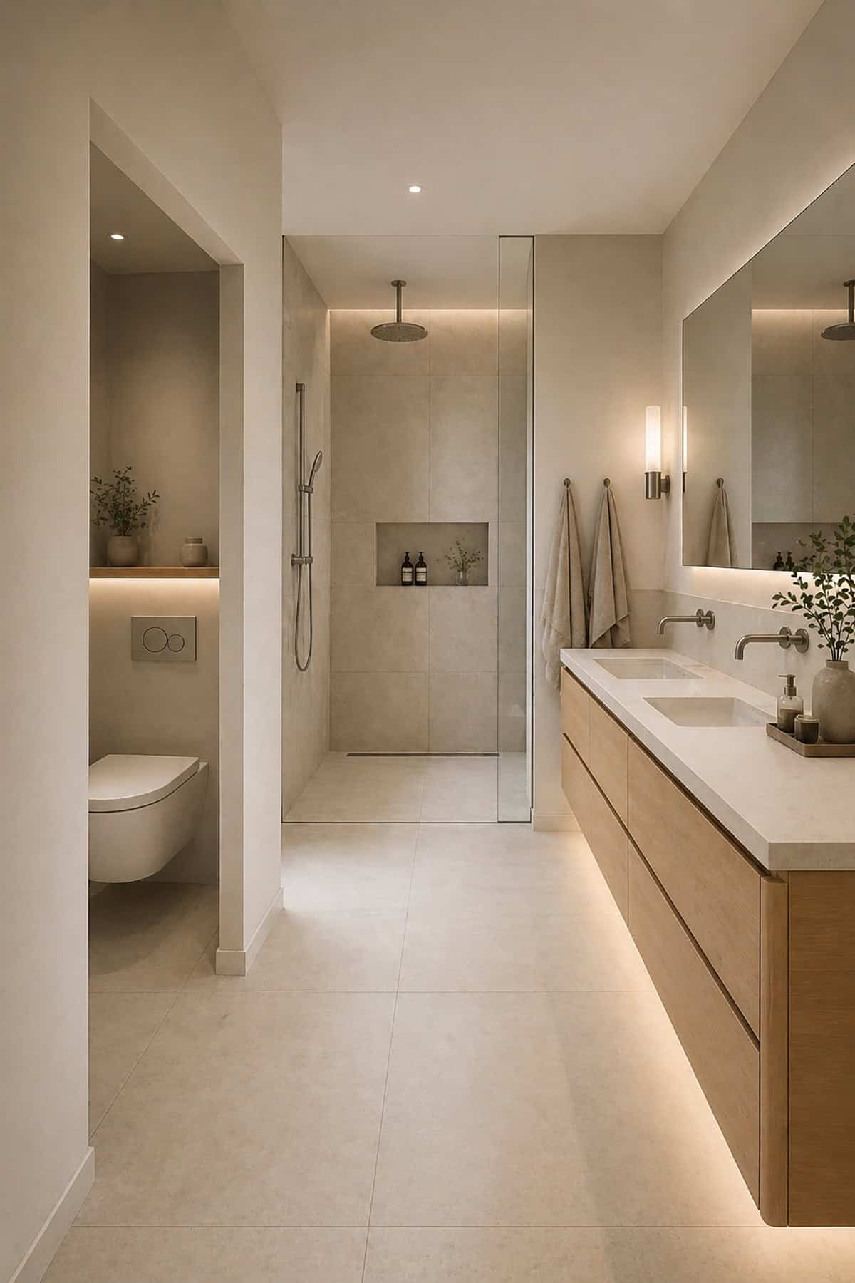 Split Layout with Enclosed Toilet Nook