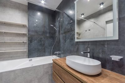 Square bathroom layouts