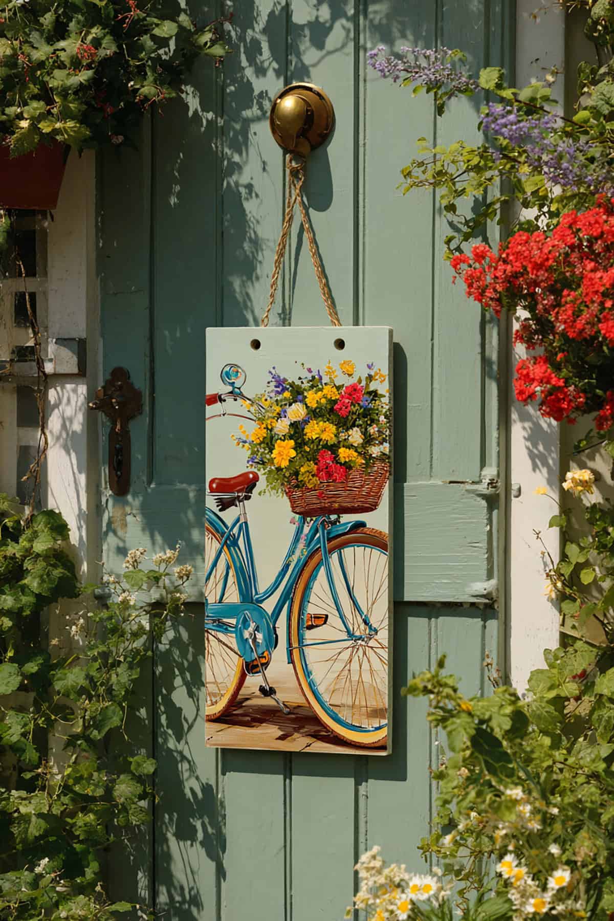 Summer Bicycle Door Hanger