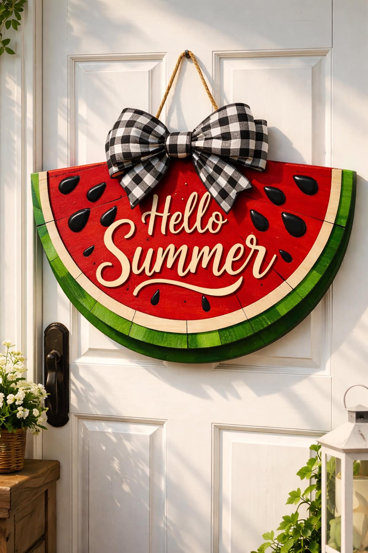 Watermelon Slice Welcome Sign