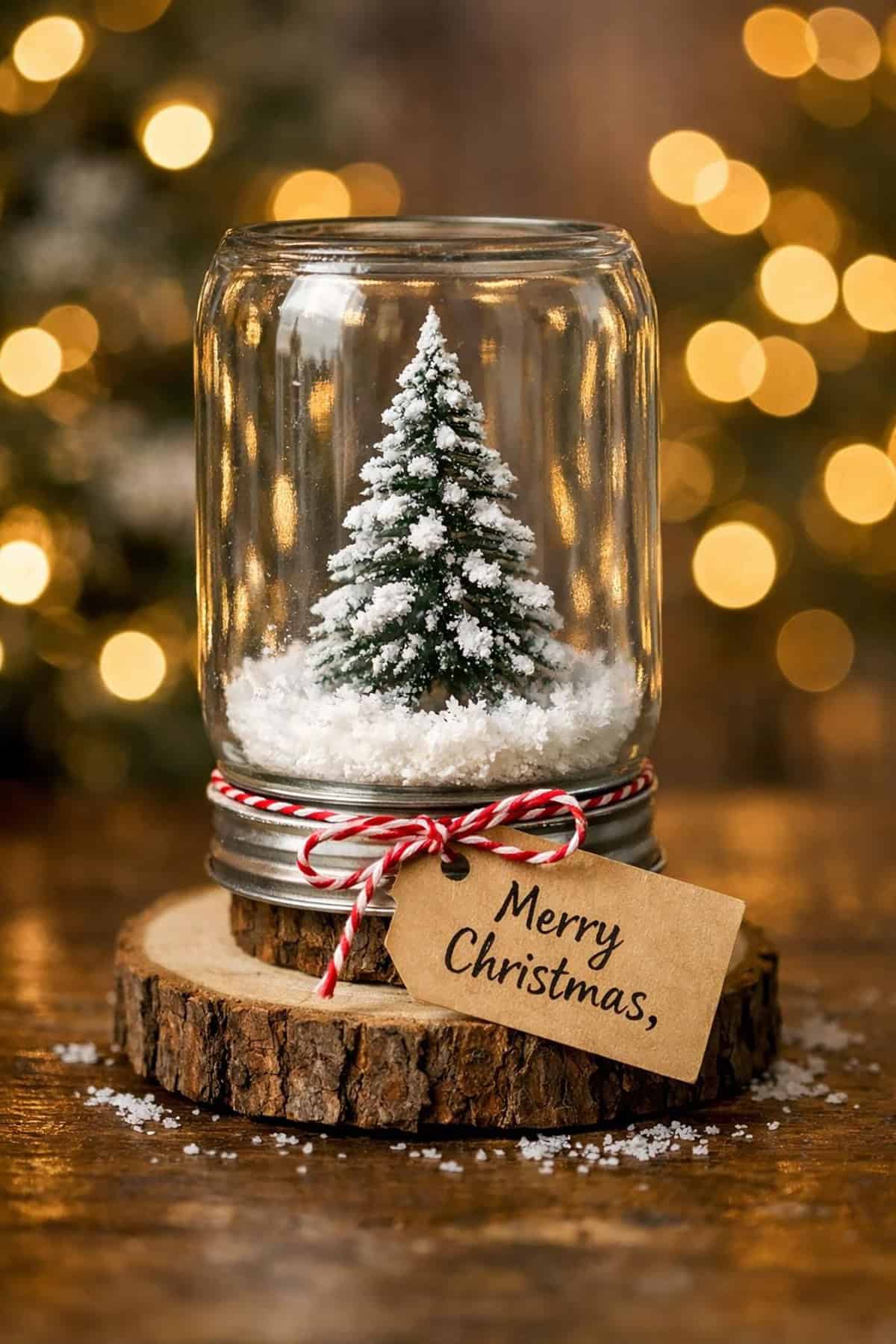 Winter Snow Globe Mason Jar Decor