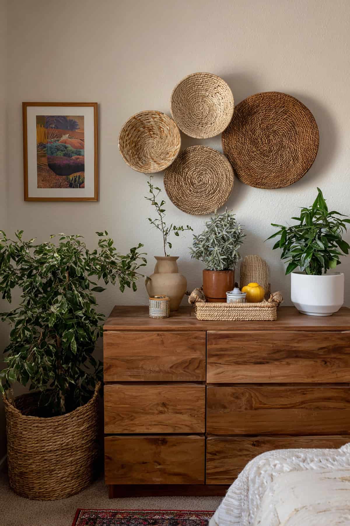 Woven Basket Wall Display