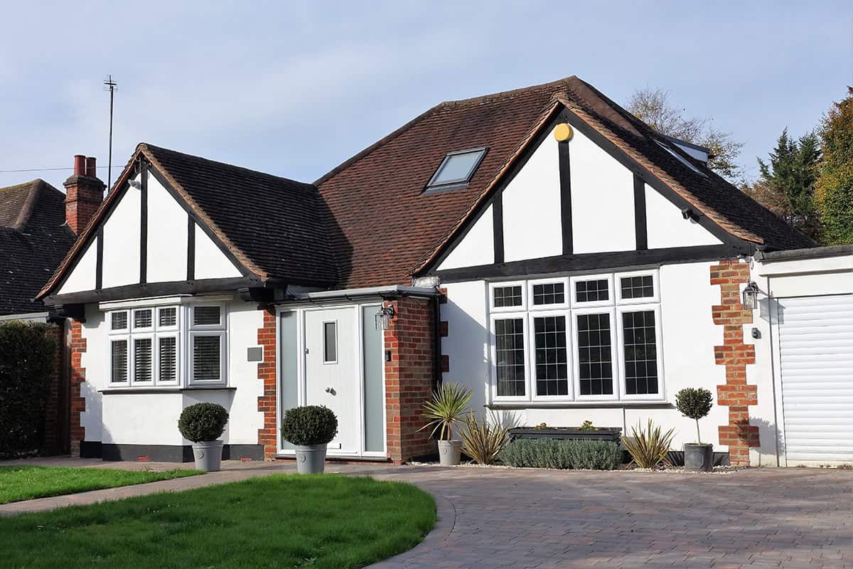 Black And White Tudor Bungalow Exterior