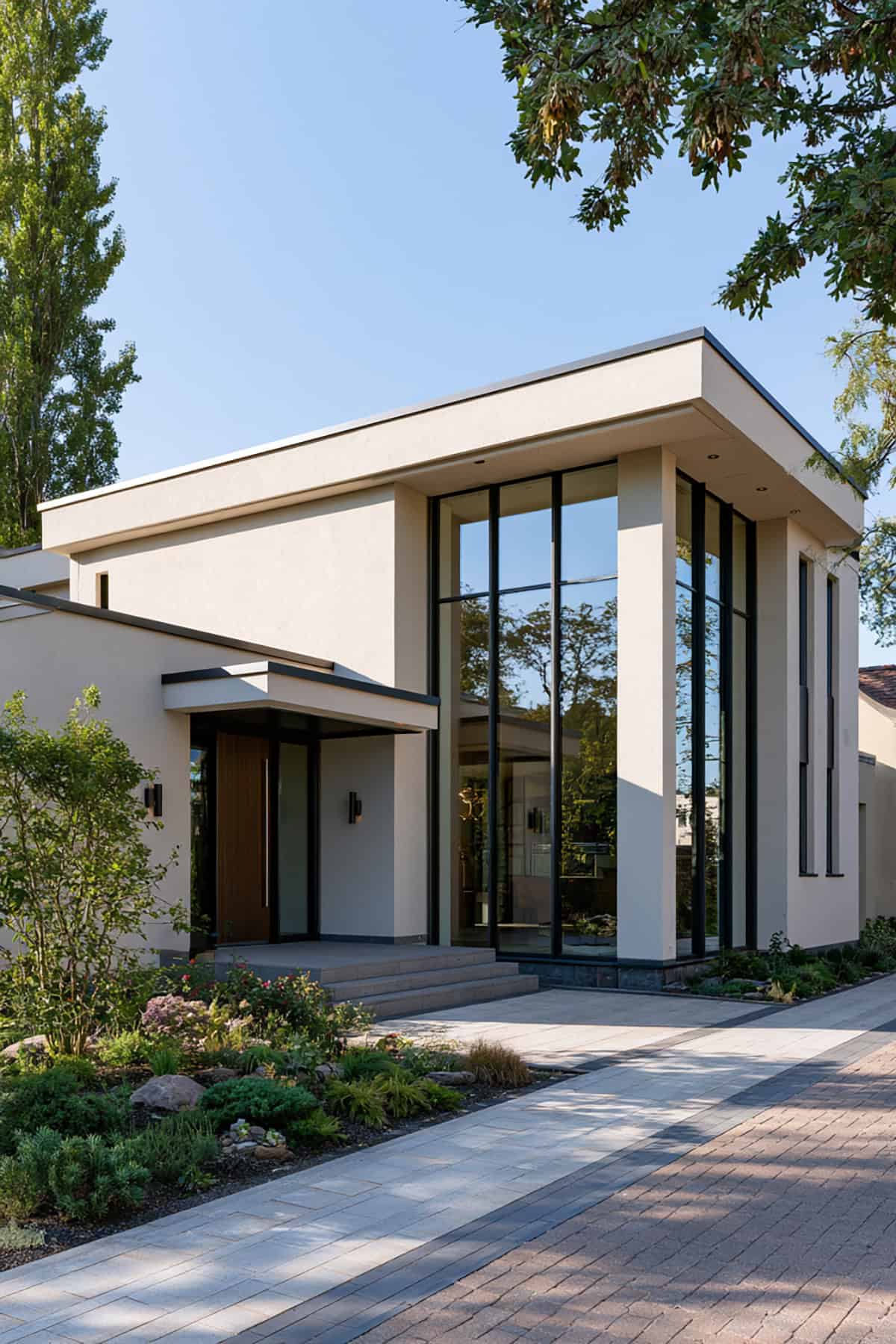 Bungalow With Vertical Window Accents for Height Illusion
