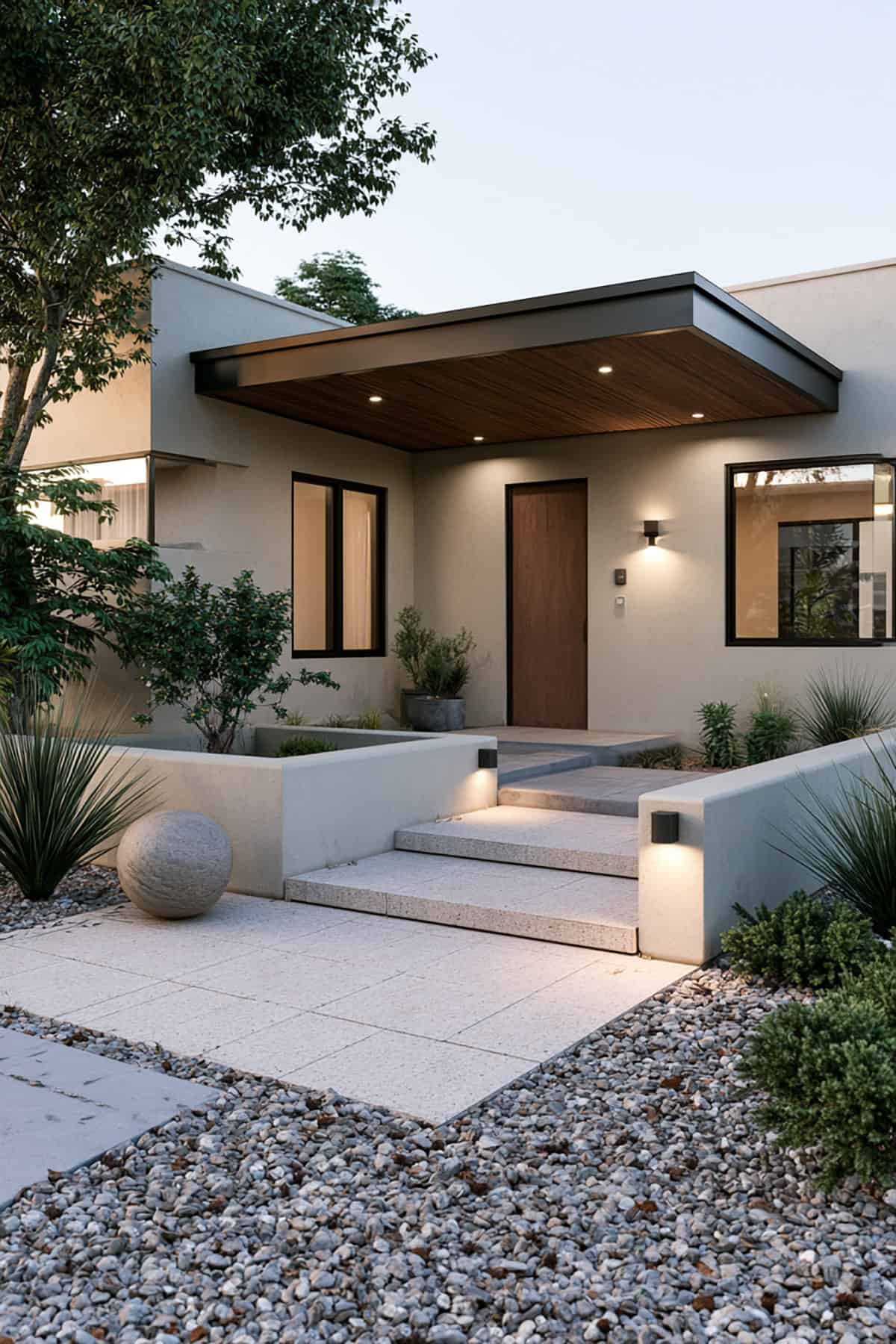 Compact Bungalow With Courtyard Style Entry