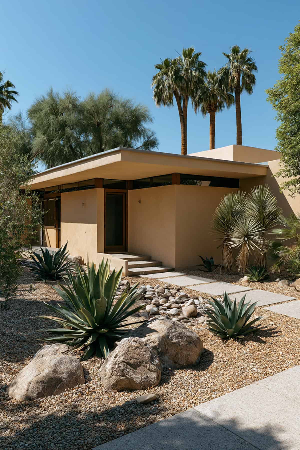 Desert Inspired Bungalow With Flat Extended Rooflines