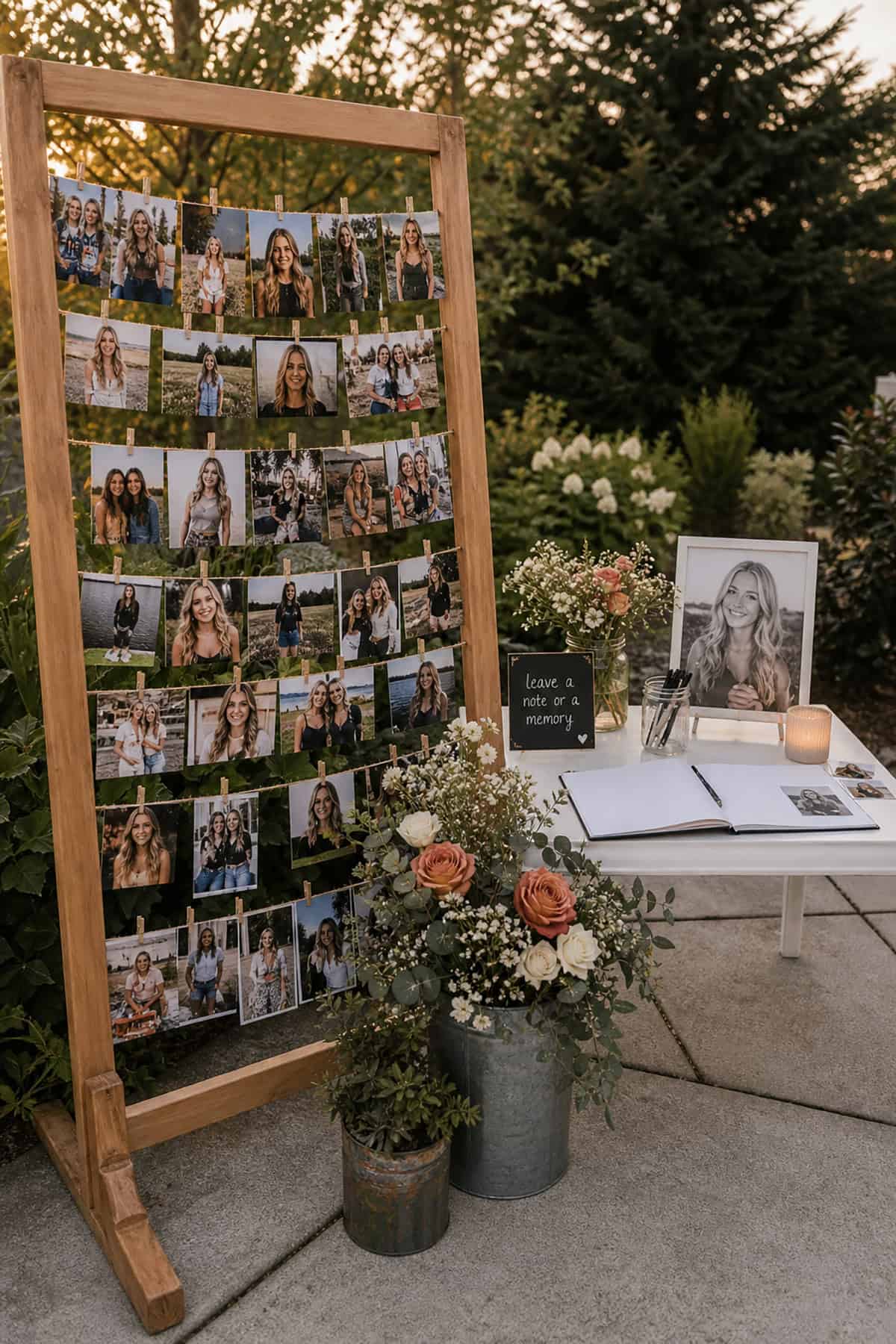 Memory Wall + Guestbook Table Idea