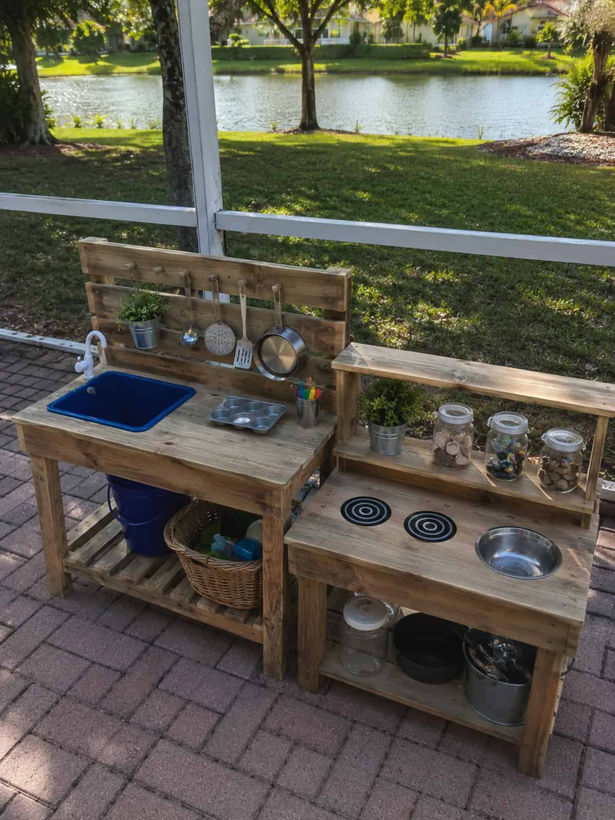 Mud Kitchen With Two Separate Play Zones