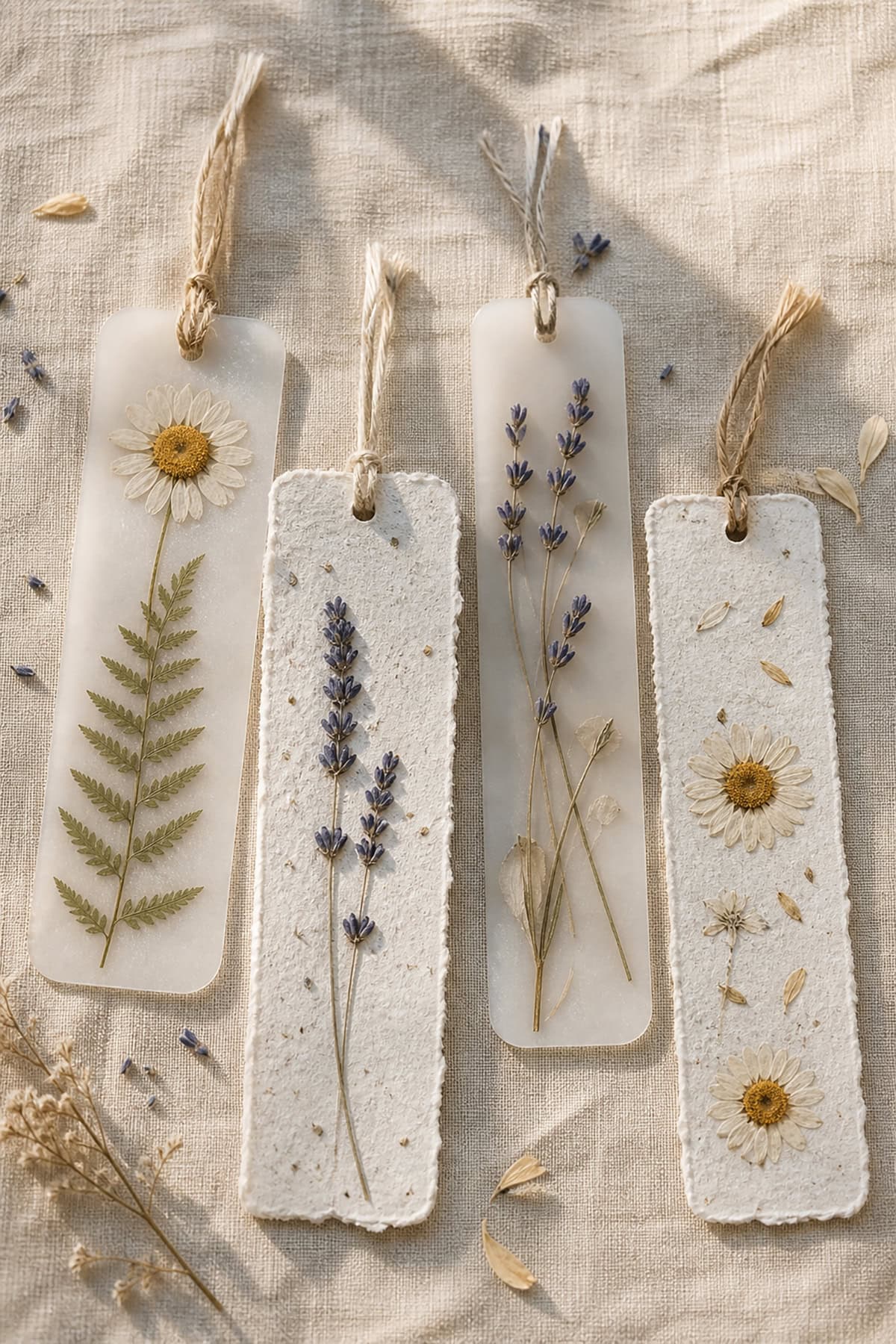 Pressed Flower Bookmarks