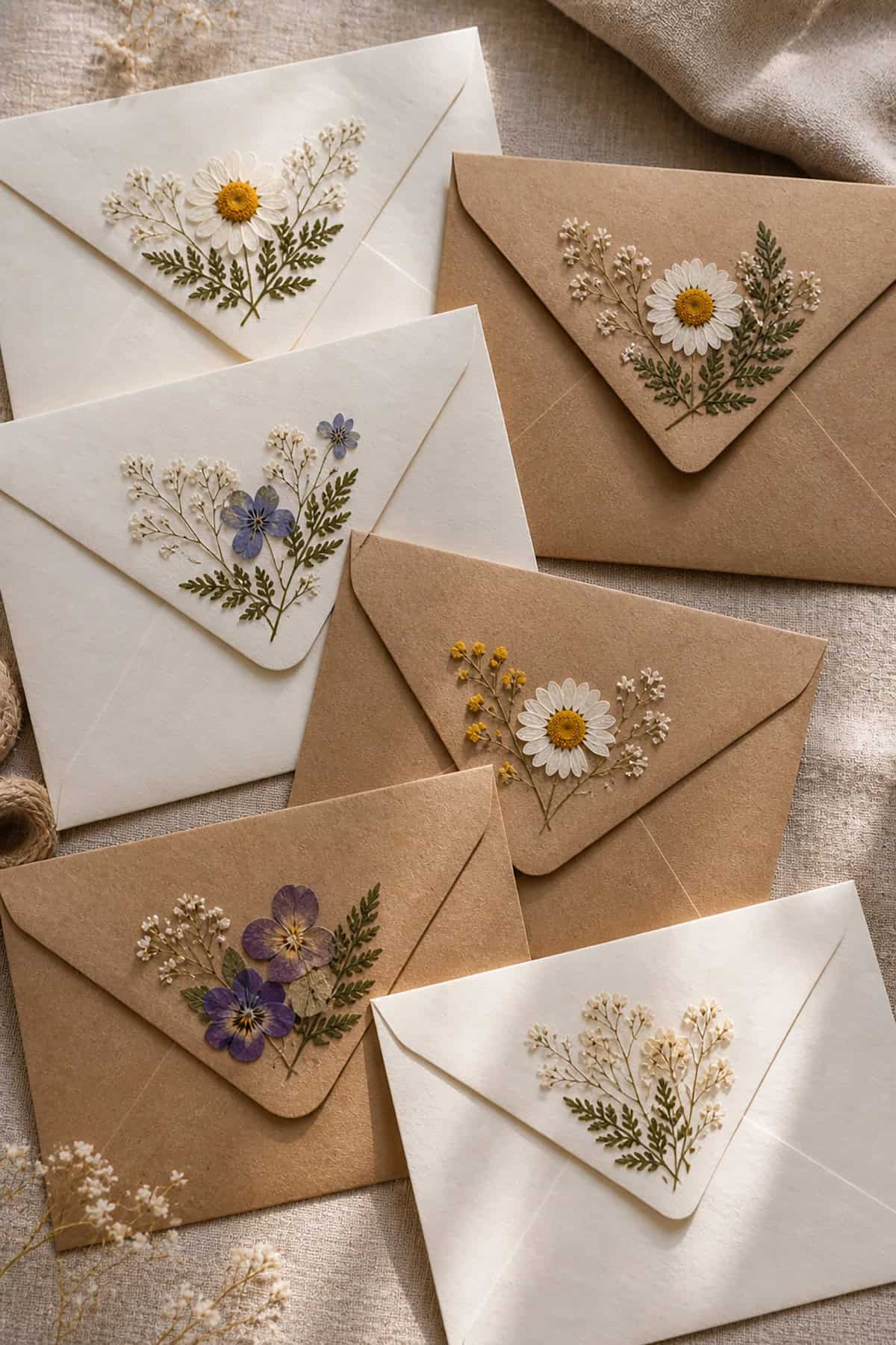 Pressed Flower Envelopes