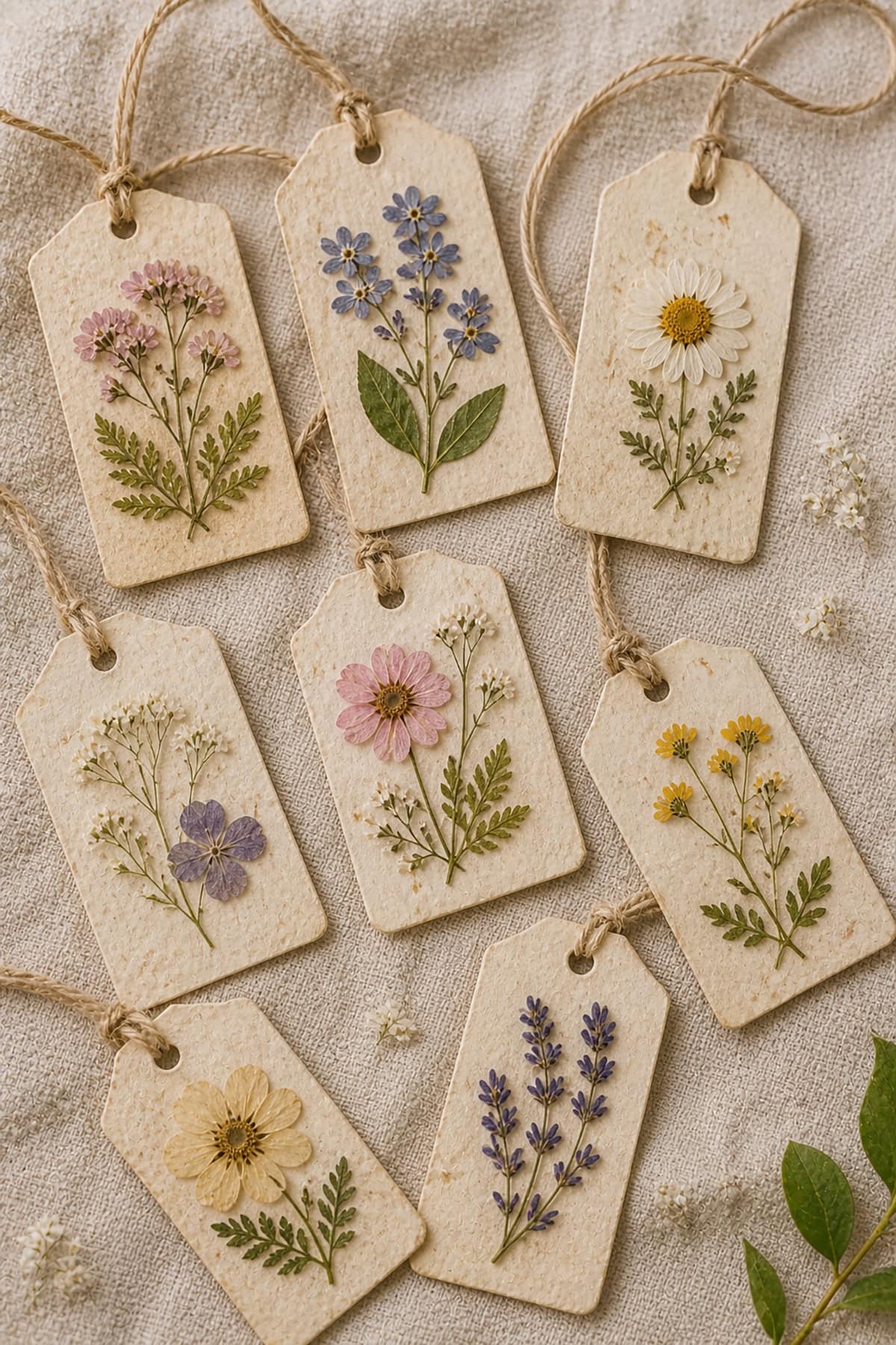 Pressed Flower Gift Tags