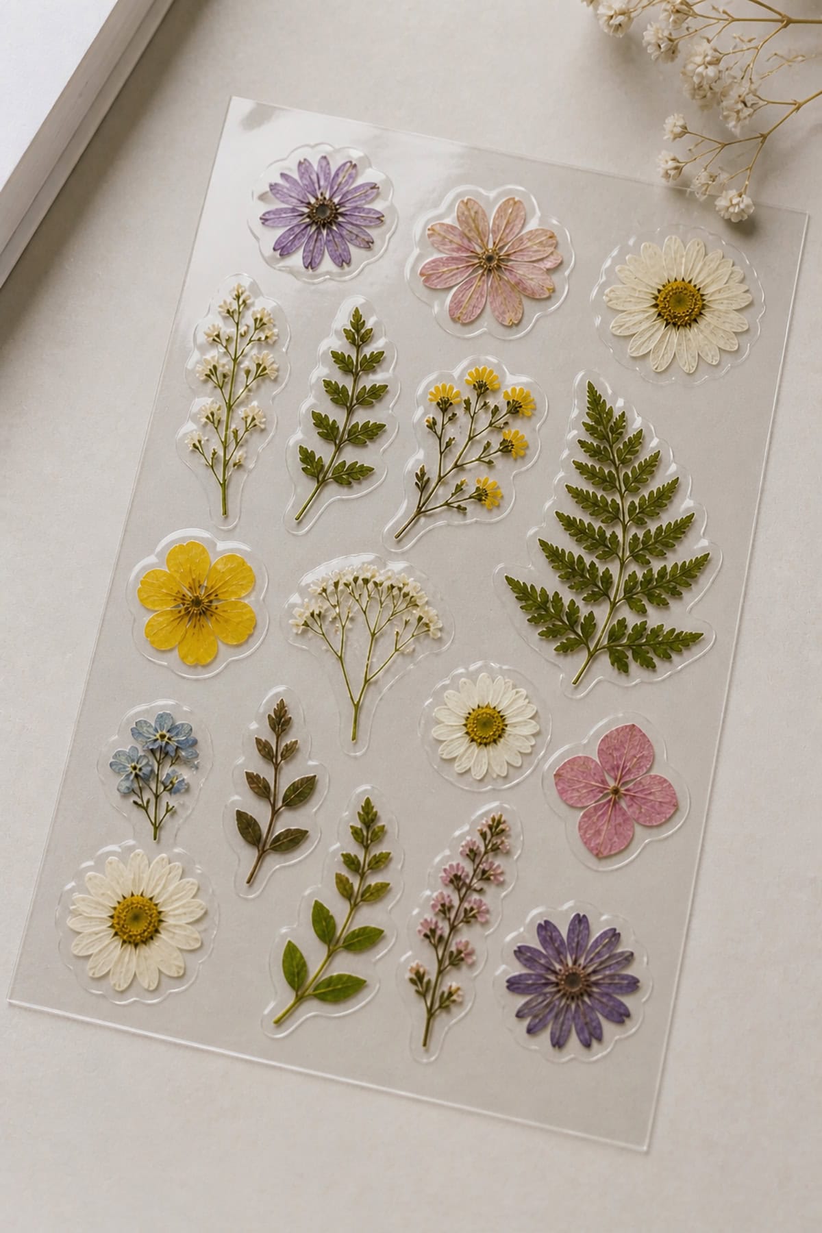 Pressed Flower Stickers (With Laminate Film)