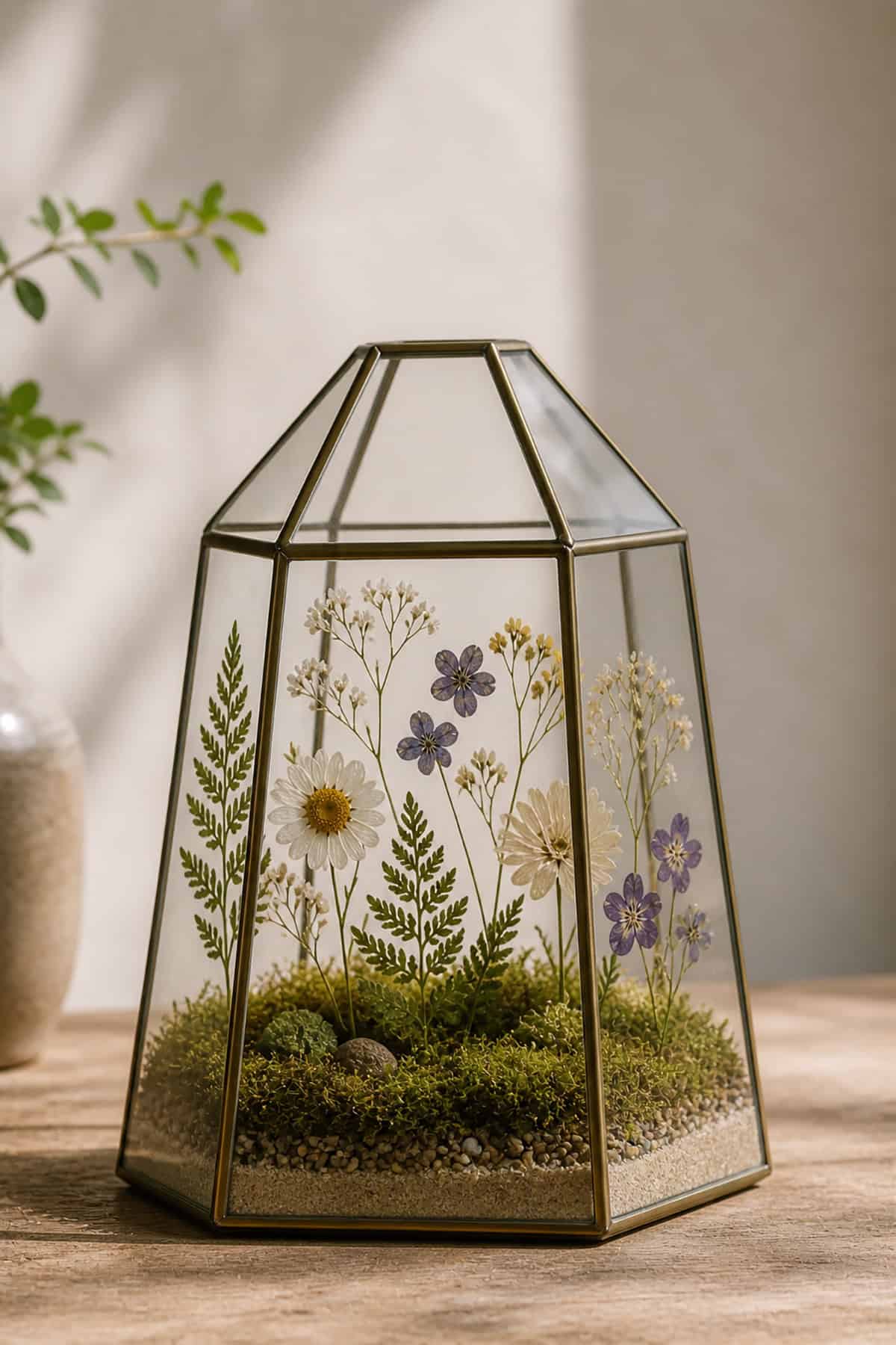 Pressed Flower Terrarium Insert