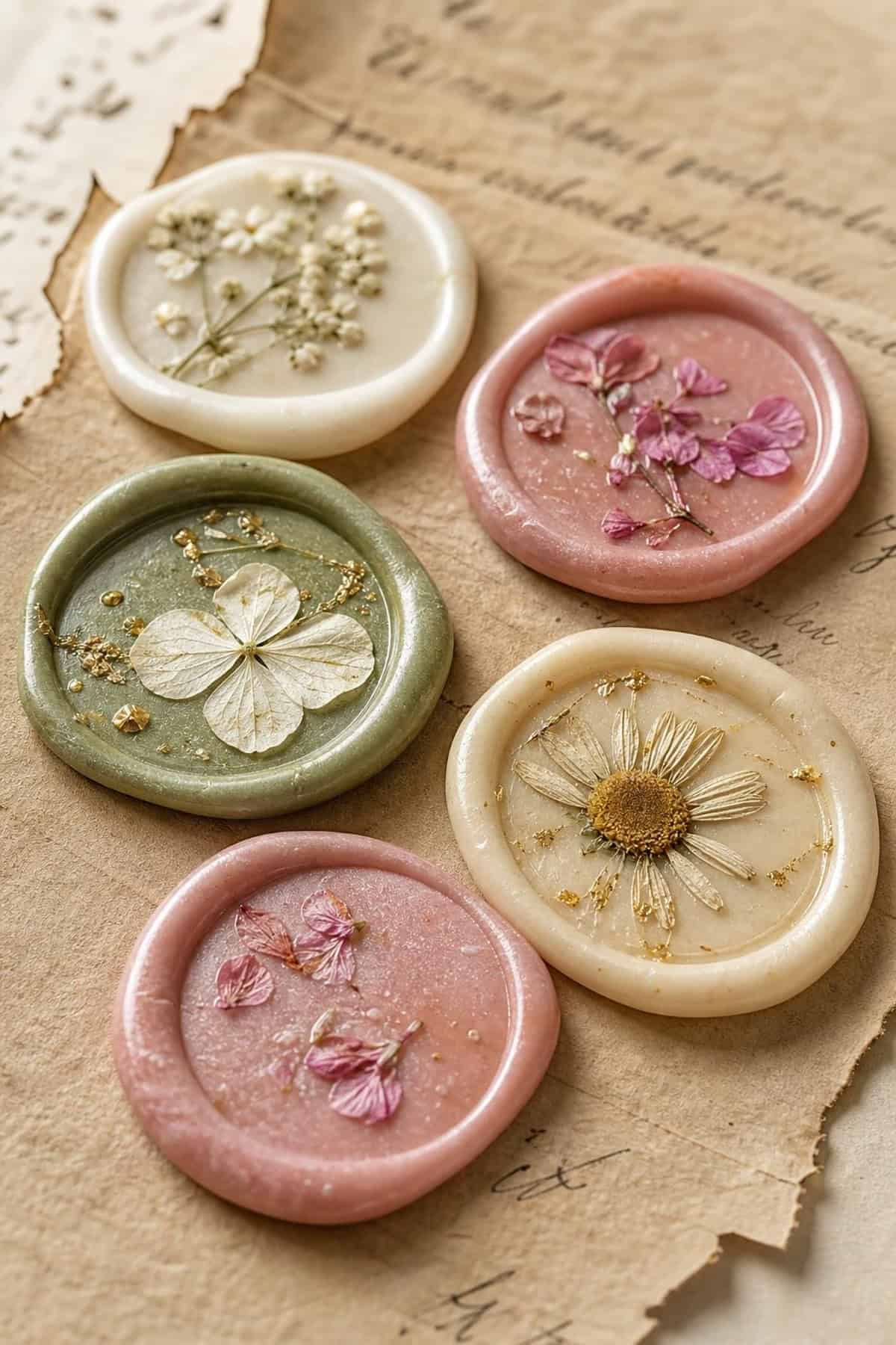 Pressed Flower Wax Seals