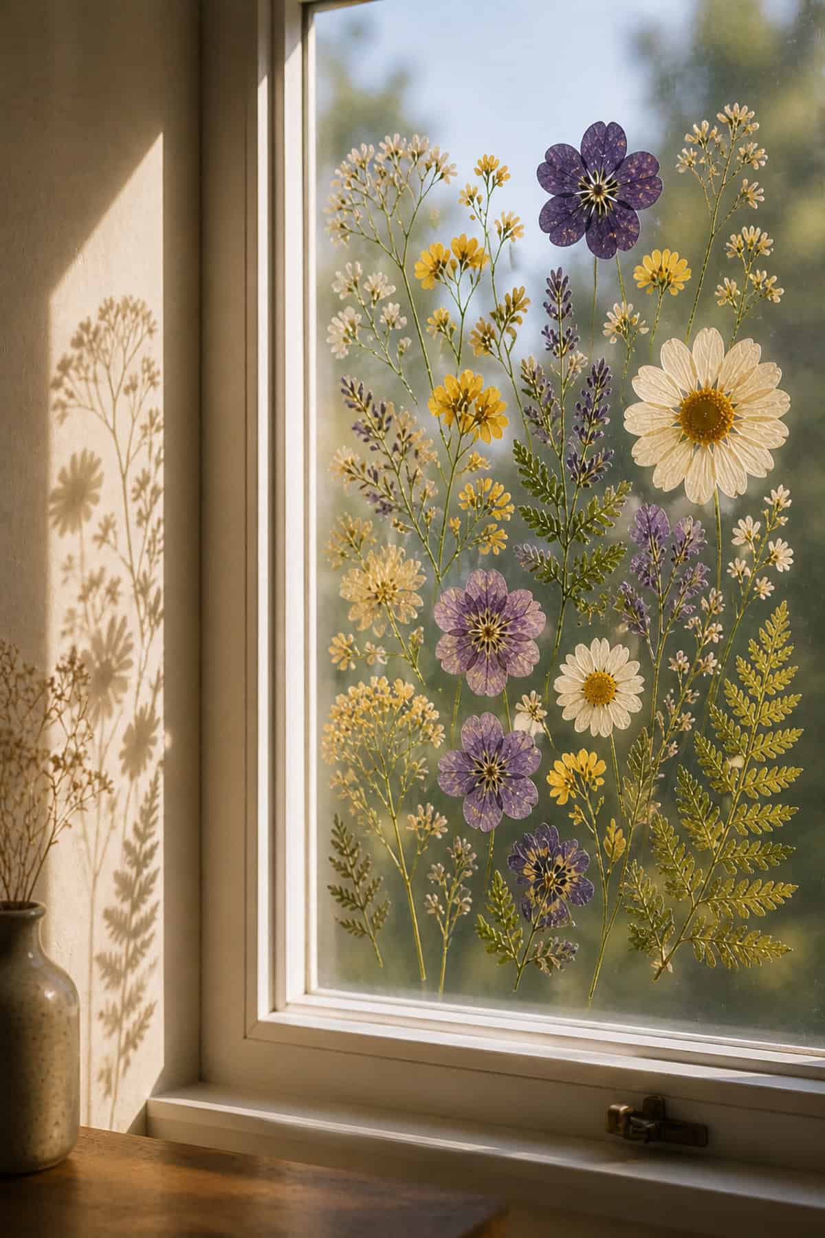 Pressed Flower Window Decals
