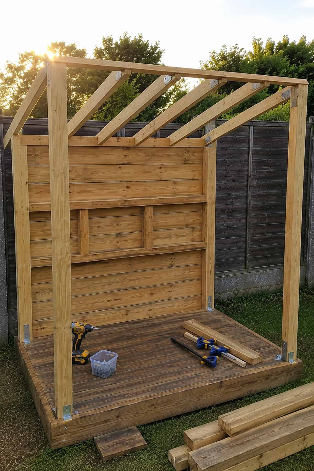Step 4 — Install The Slanted Roof Supports