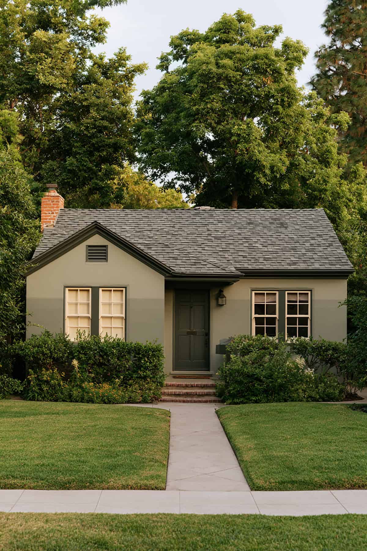 Warm Gray Bungalow With Subtle Monochrome Layers