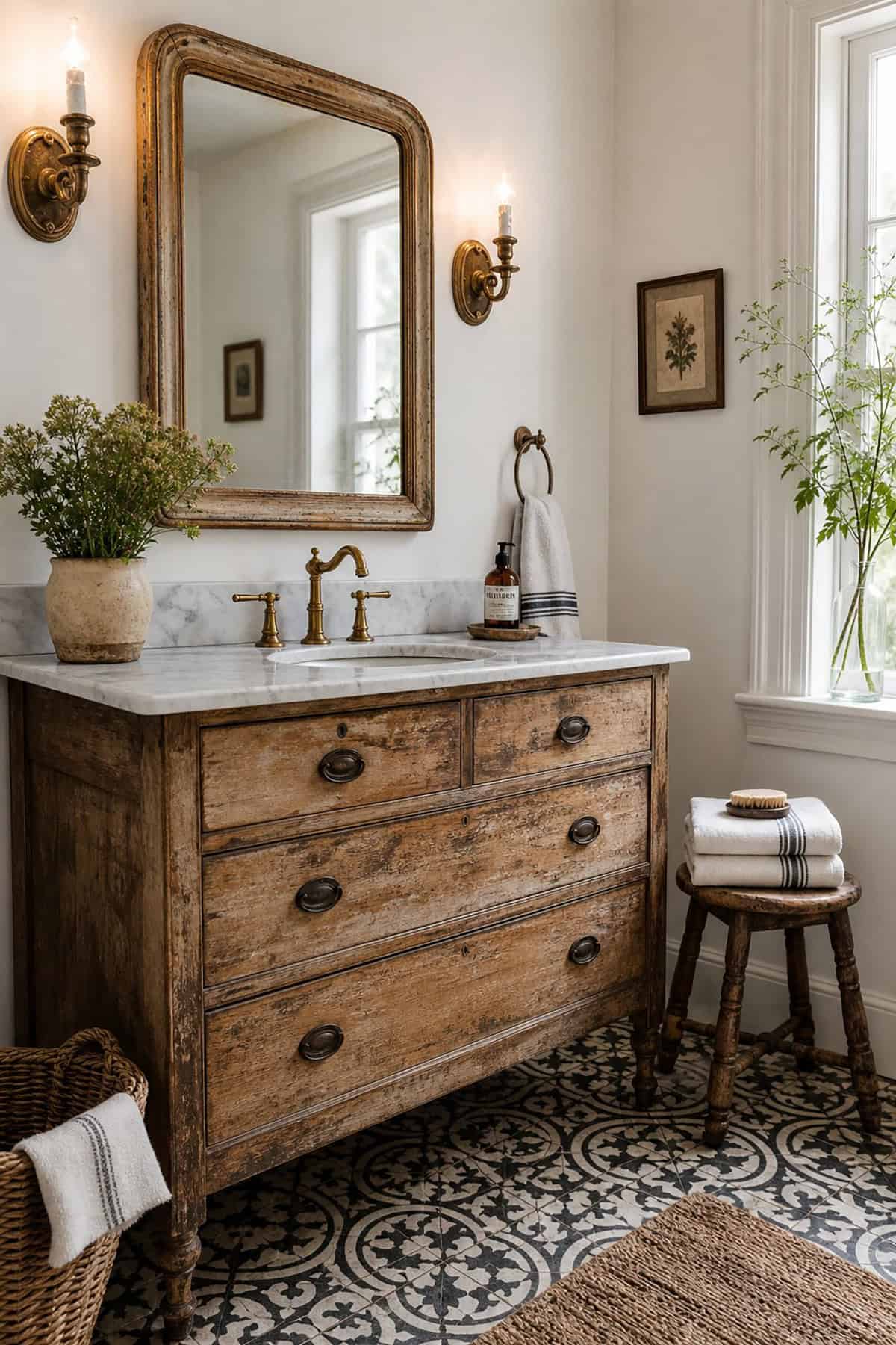 Antique Dresser Turned Vanity