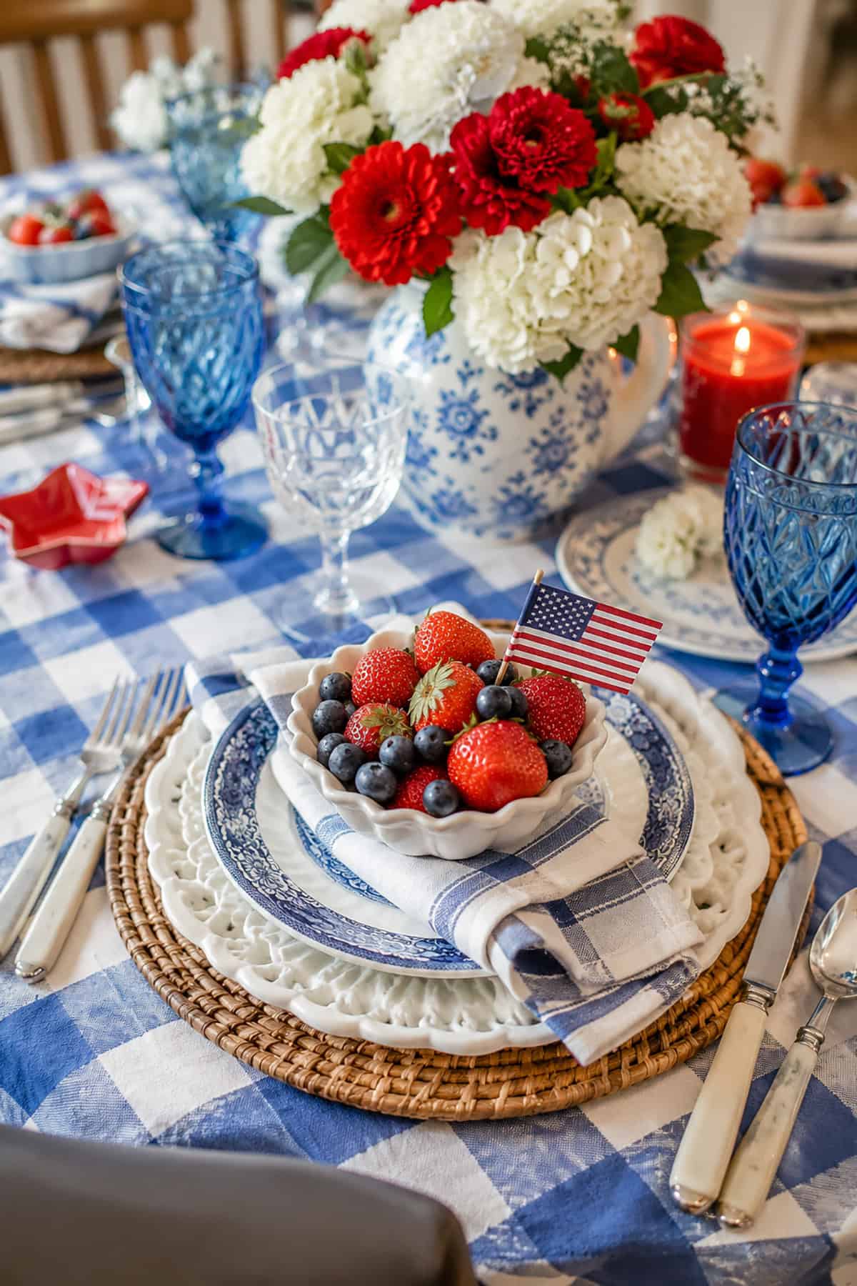 Berry Bowl July 4th Centerpiece