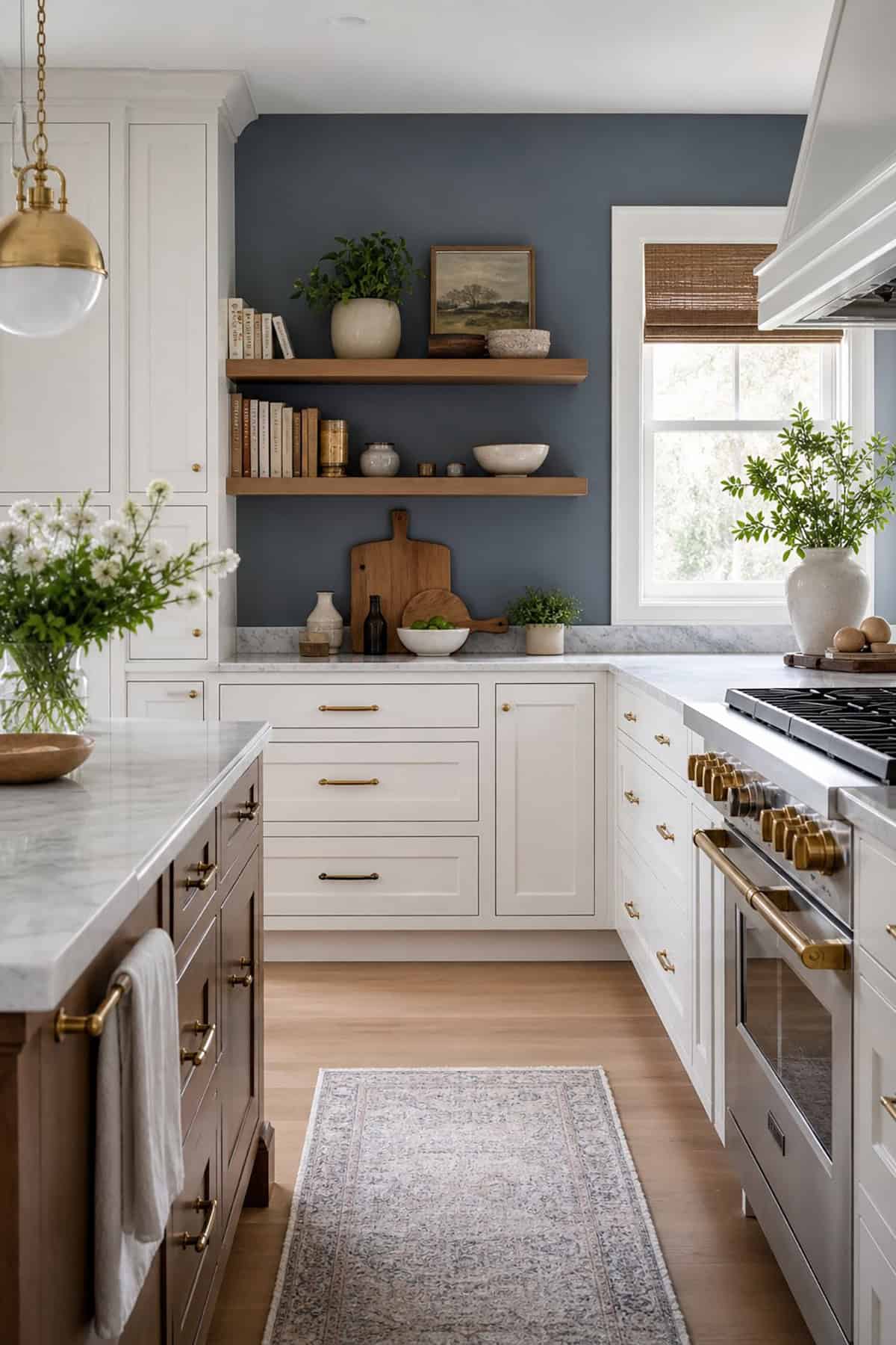 Blue Gray Kitchen Walls